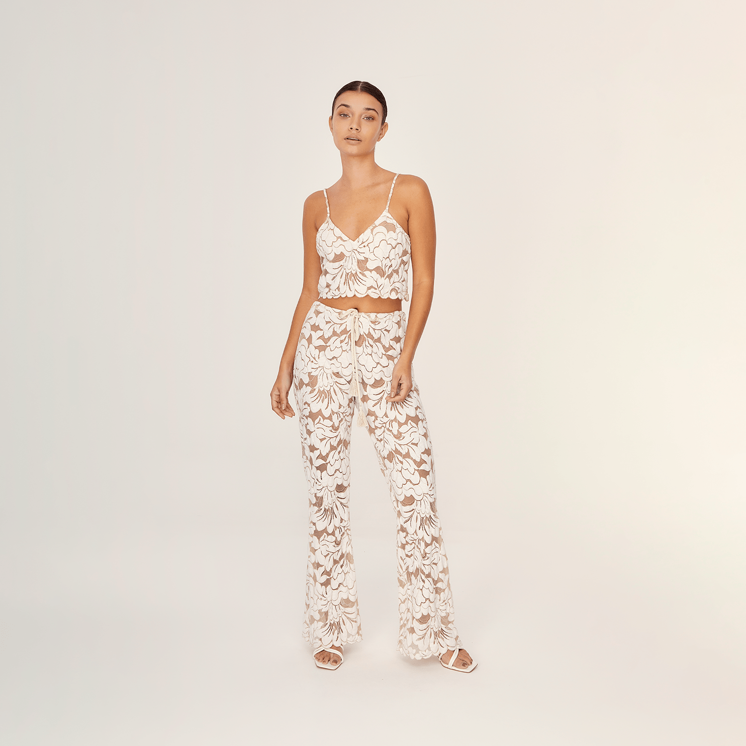 . PANTS 25 PANTS COTTON POLYAMIDE CREME 496