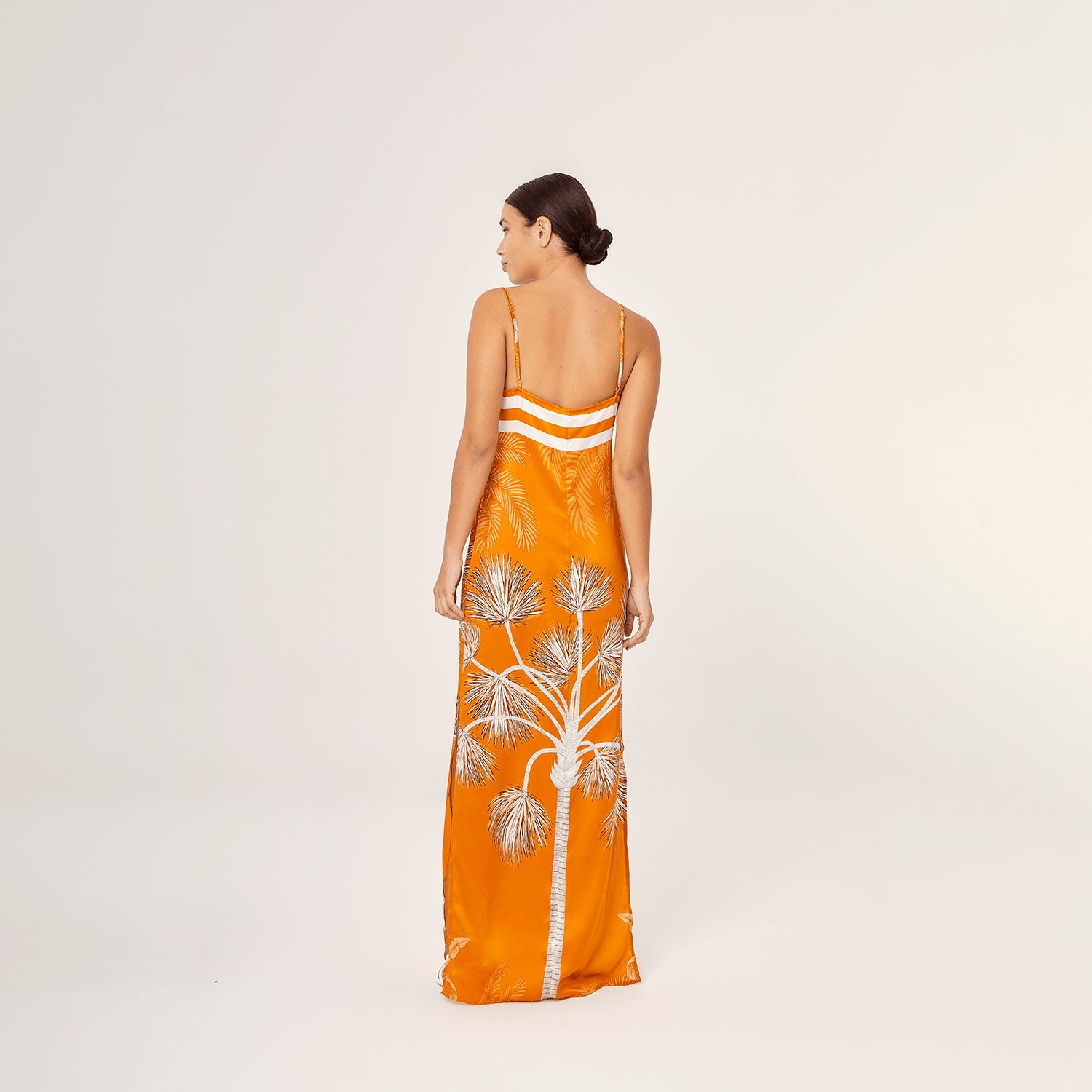 . DRESS 25 SLIP DRESS 100% SILK VILLA ORANGE 294A