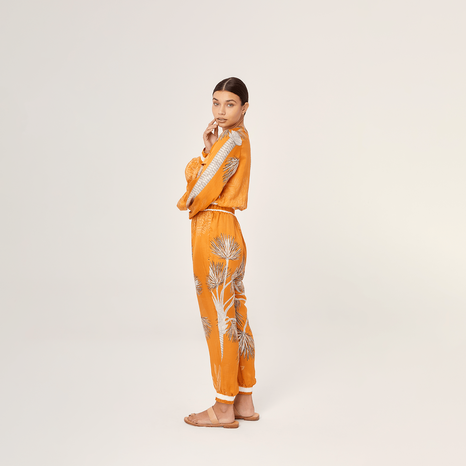 . DRESS 25 JUMPSUIT SILK VISCOSE VILLA ORANGE 312