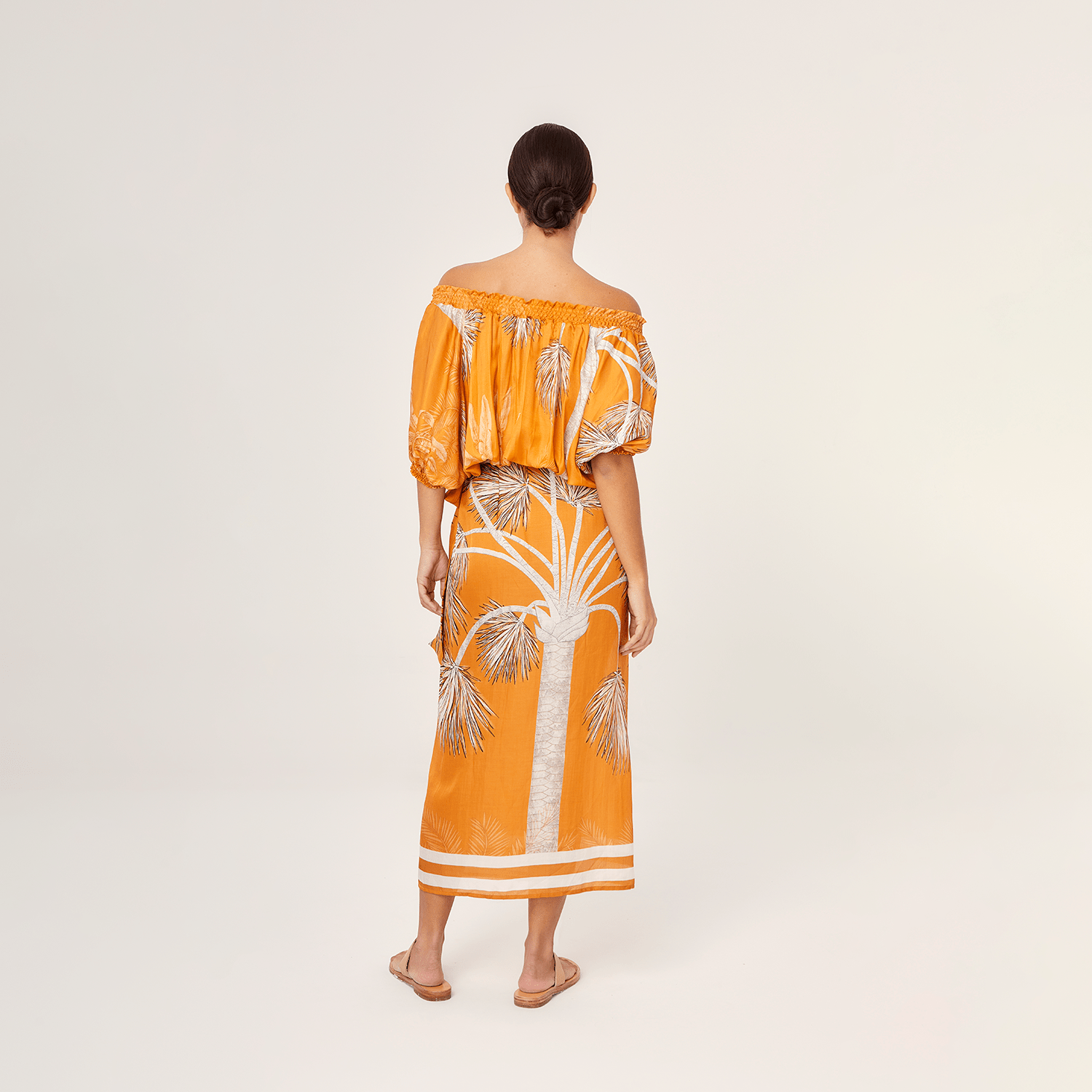 . SKIRT 25 WRAP SKIRT SILK VISCOSE VILLA ORANGE 527