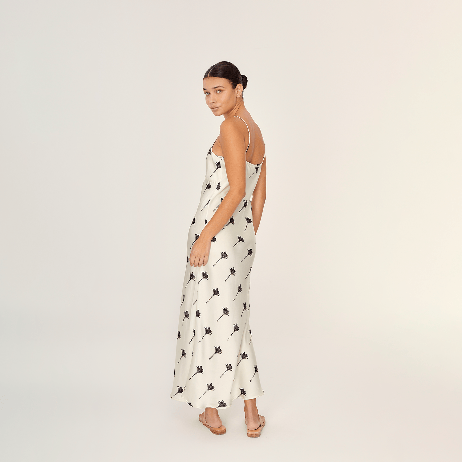 . DRESS 25 MIDI SLIP DRESS 100% SILK THE PALMS 297A