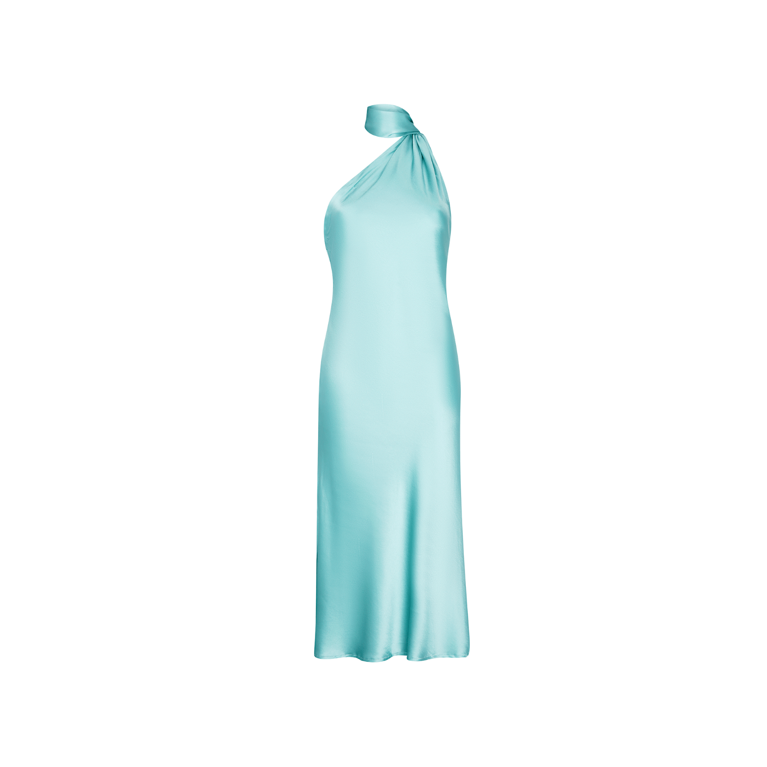 Asymmetric Silk Midi Dress