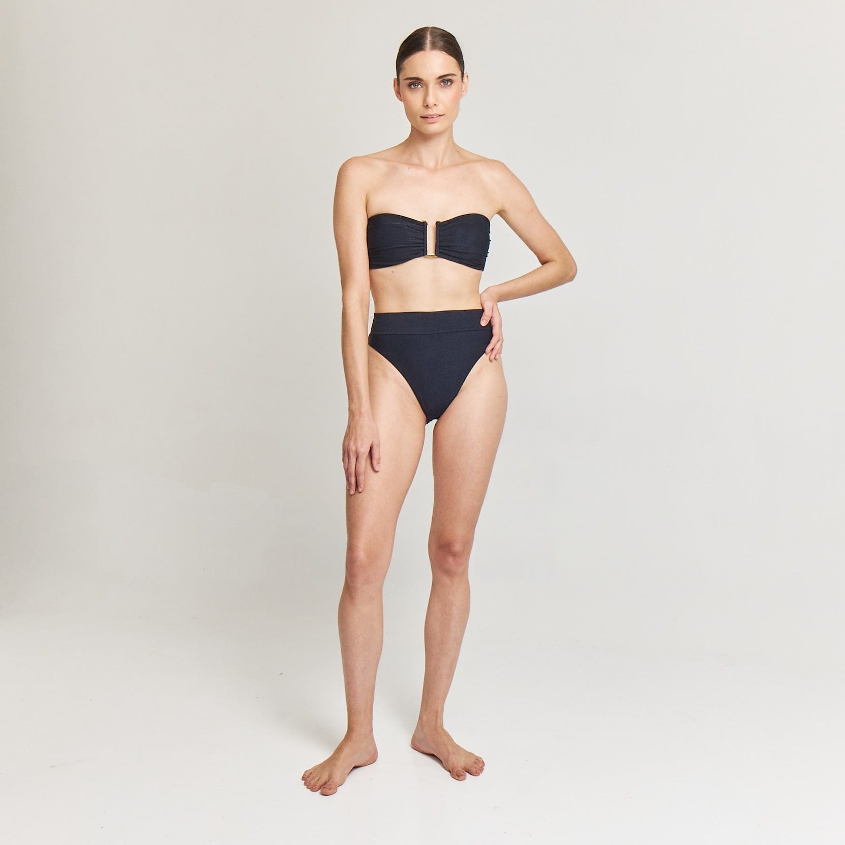 . BIKINI BOTTOM LISO HIGH RISE BOTTOM CLASSIC BLACK