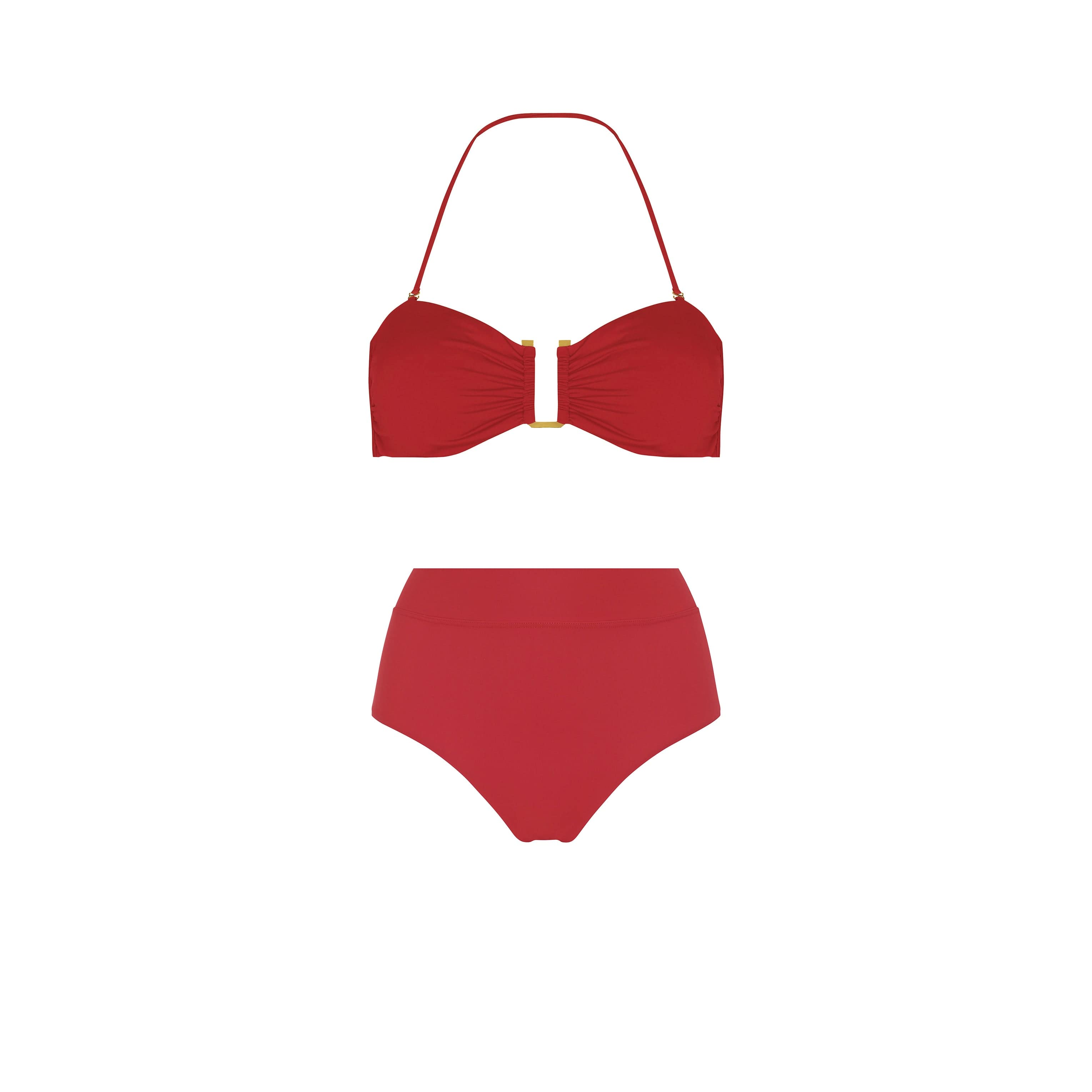 . BIKINI BOTTOM LISO HIGH RISE CLASSIC BOTTOM CLASSIC RED