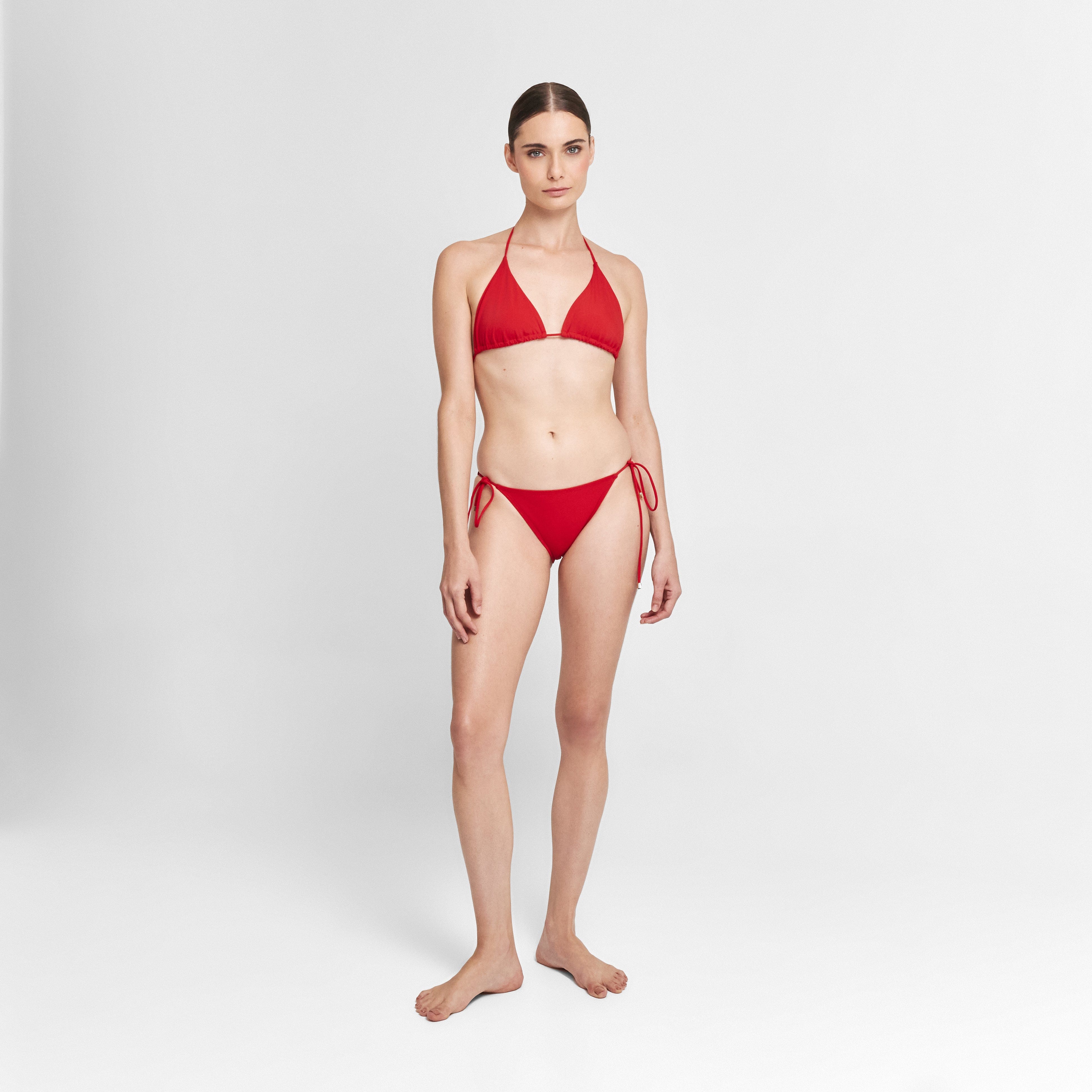 . BIKINI BOTTOM LISO SIDE TIE BOTTOM CLASSIC RED