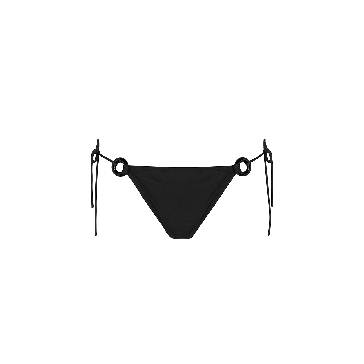. BIKINI BOTTOM Side Tie Brazilian Bottom Black