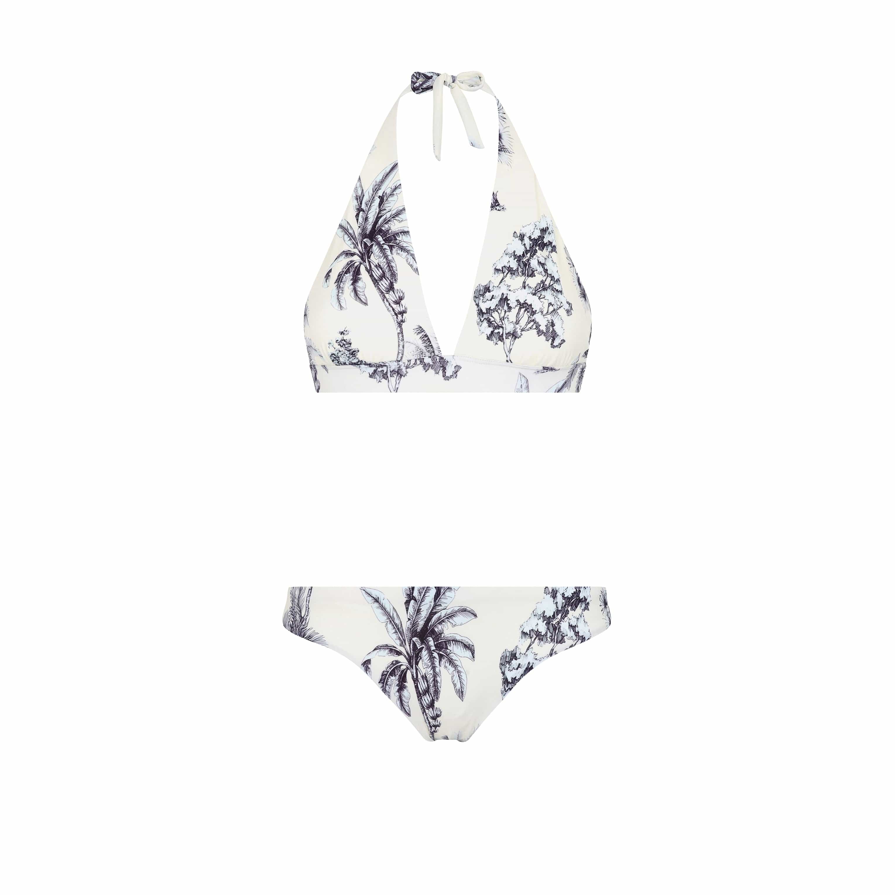 . BIKINI TOP 24 MISSY HALTER TOP GRASSE BLEUE