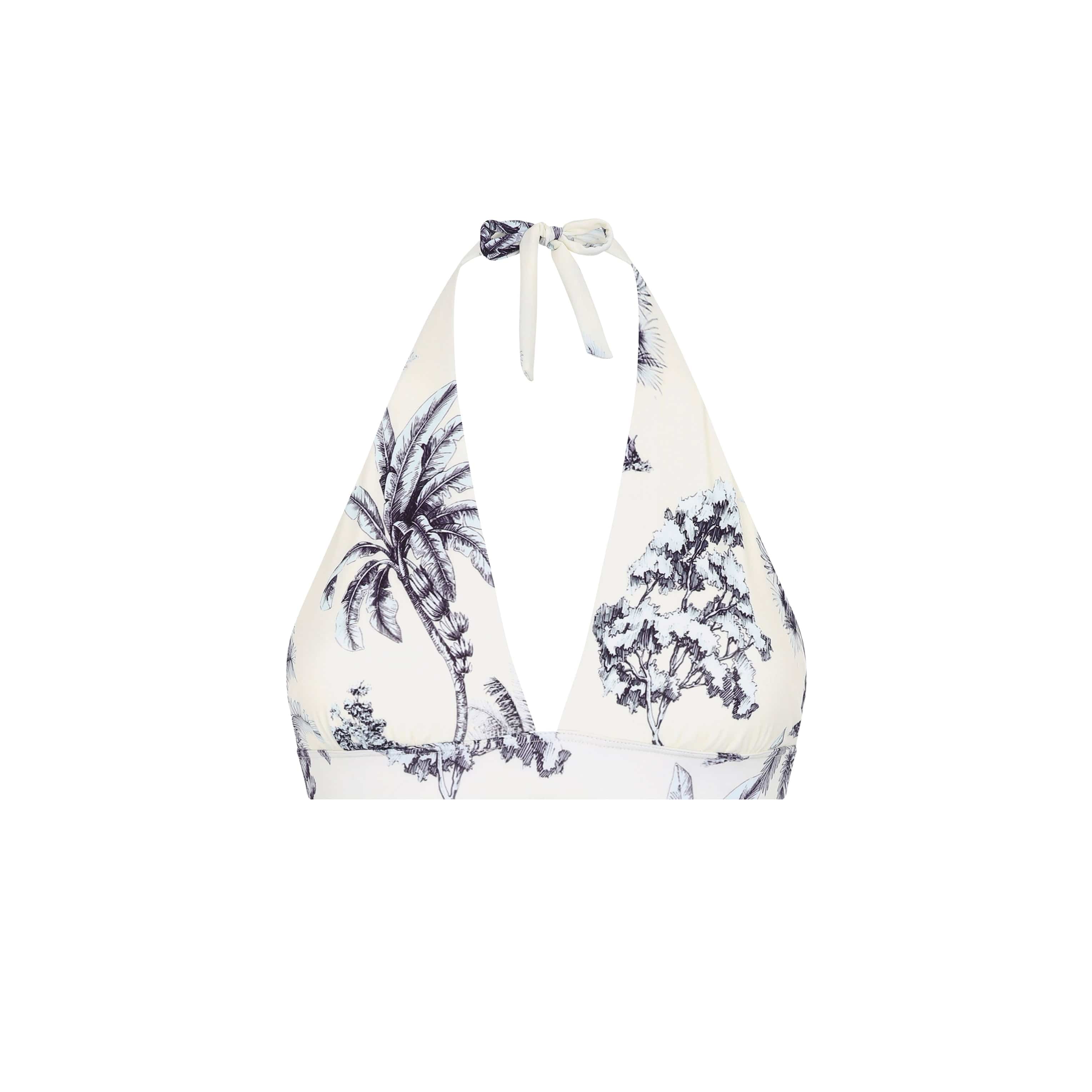 . BIKINI TOP 24 MISSY HALTER TOP GRASSE BLEUE