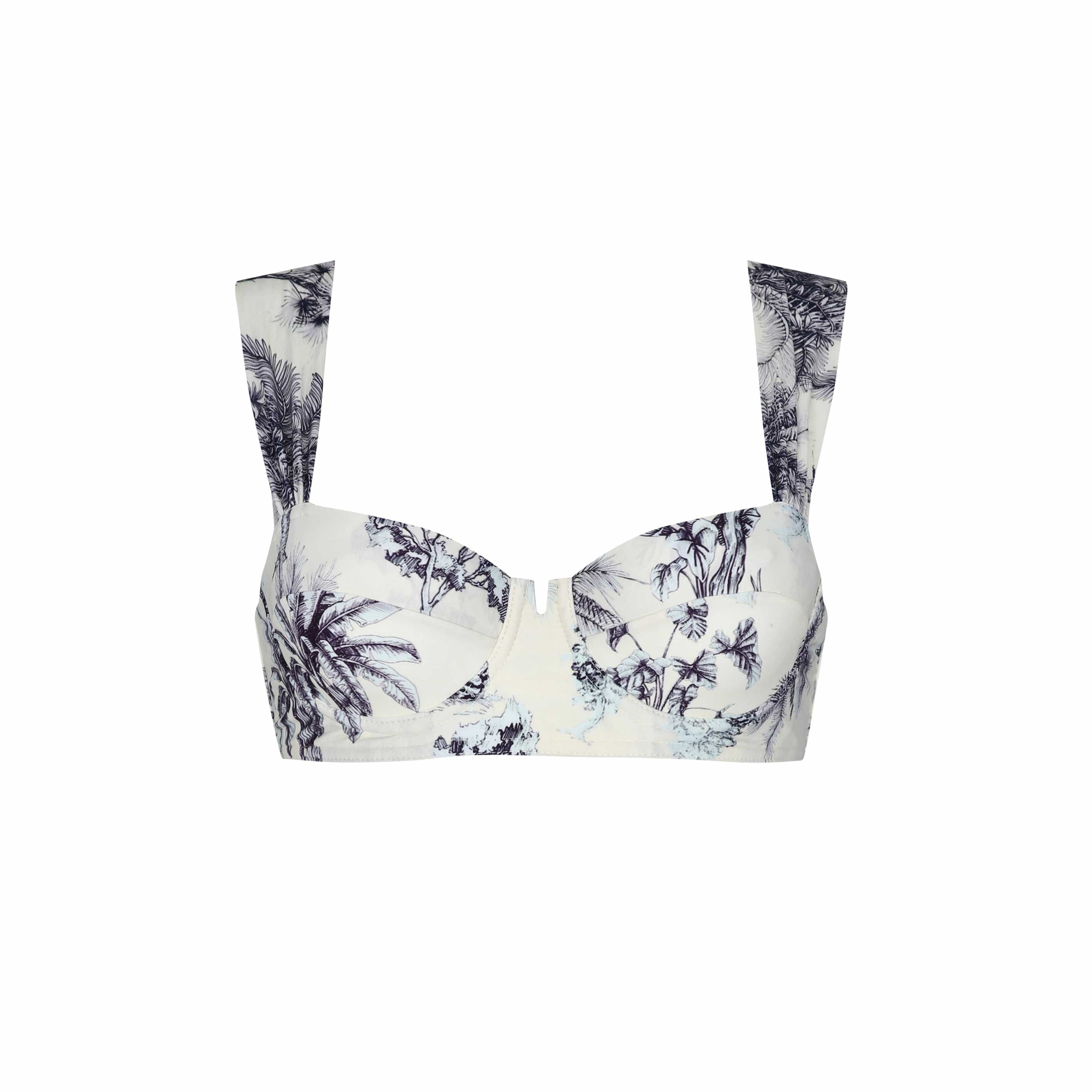 . BIKINI TOP 24 XL BUSTIER TOP GRASSE BLEUE
