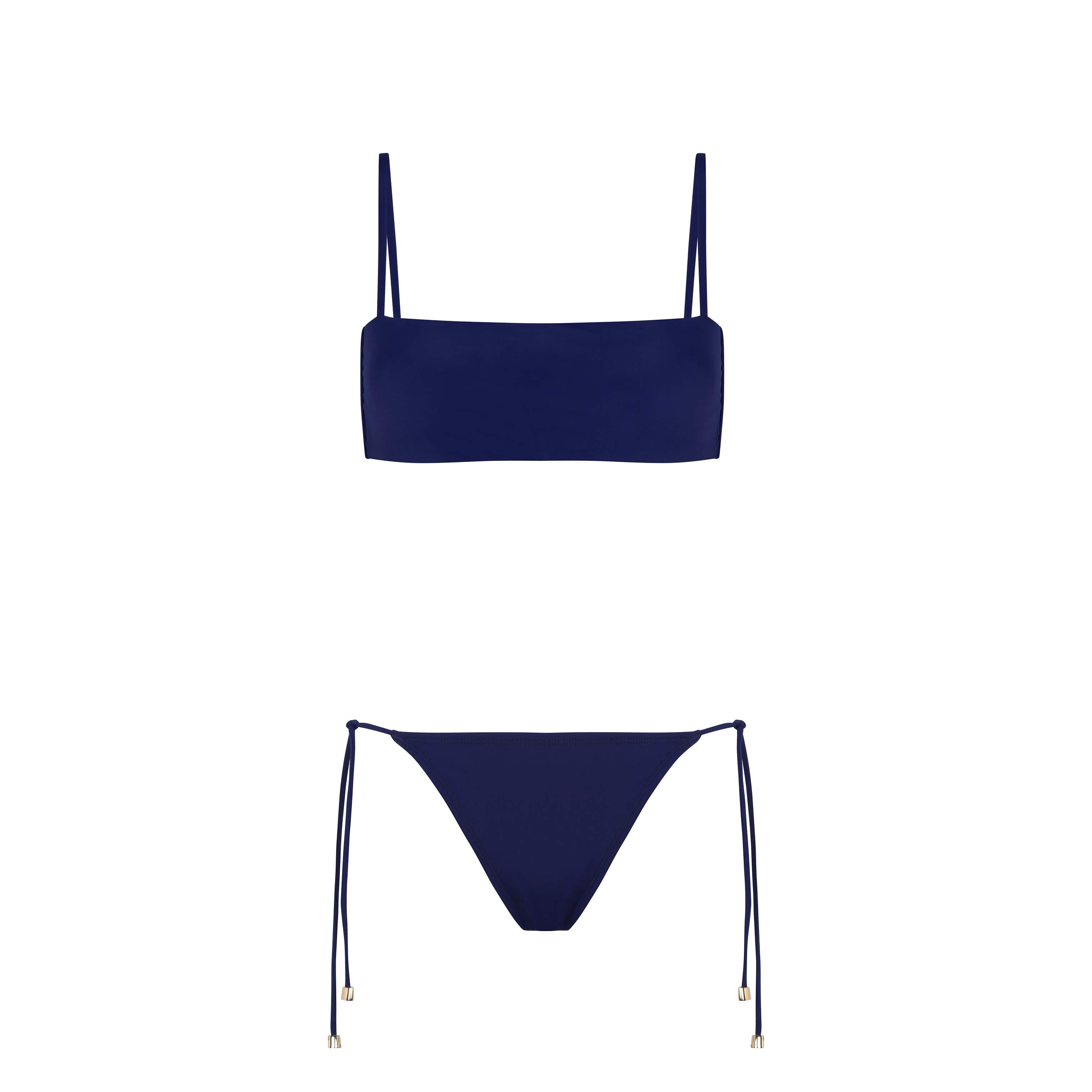 . BIKINI TOP LISO BANDEAU TOP BLUE