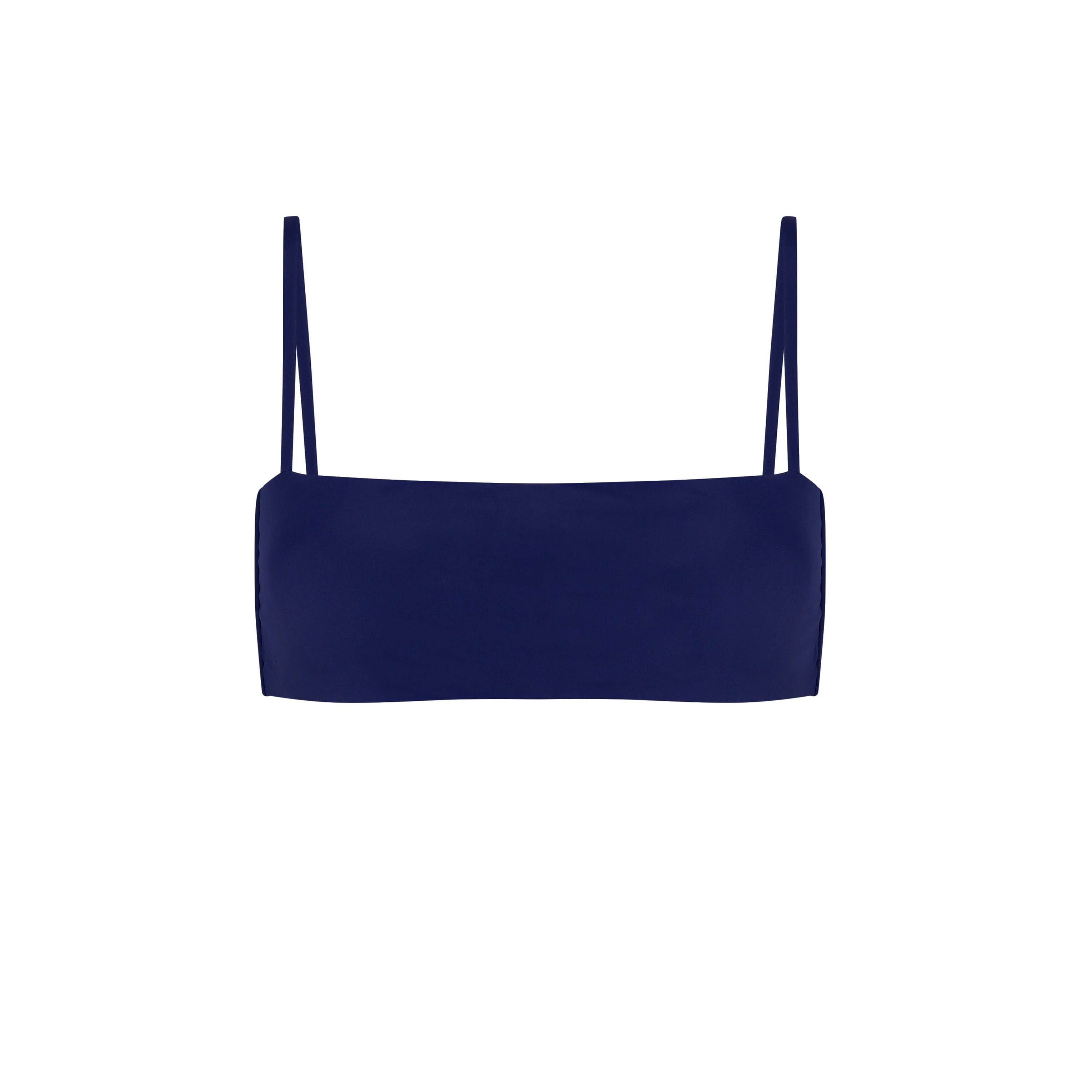. BIKINI TOP LISO BANDEAU TOP BLUE