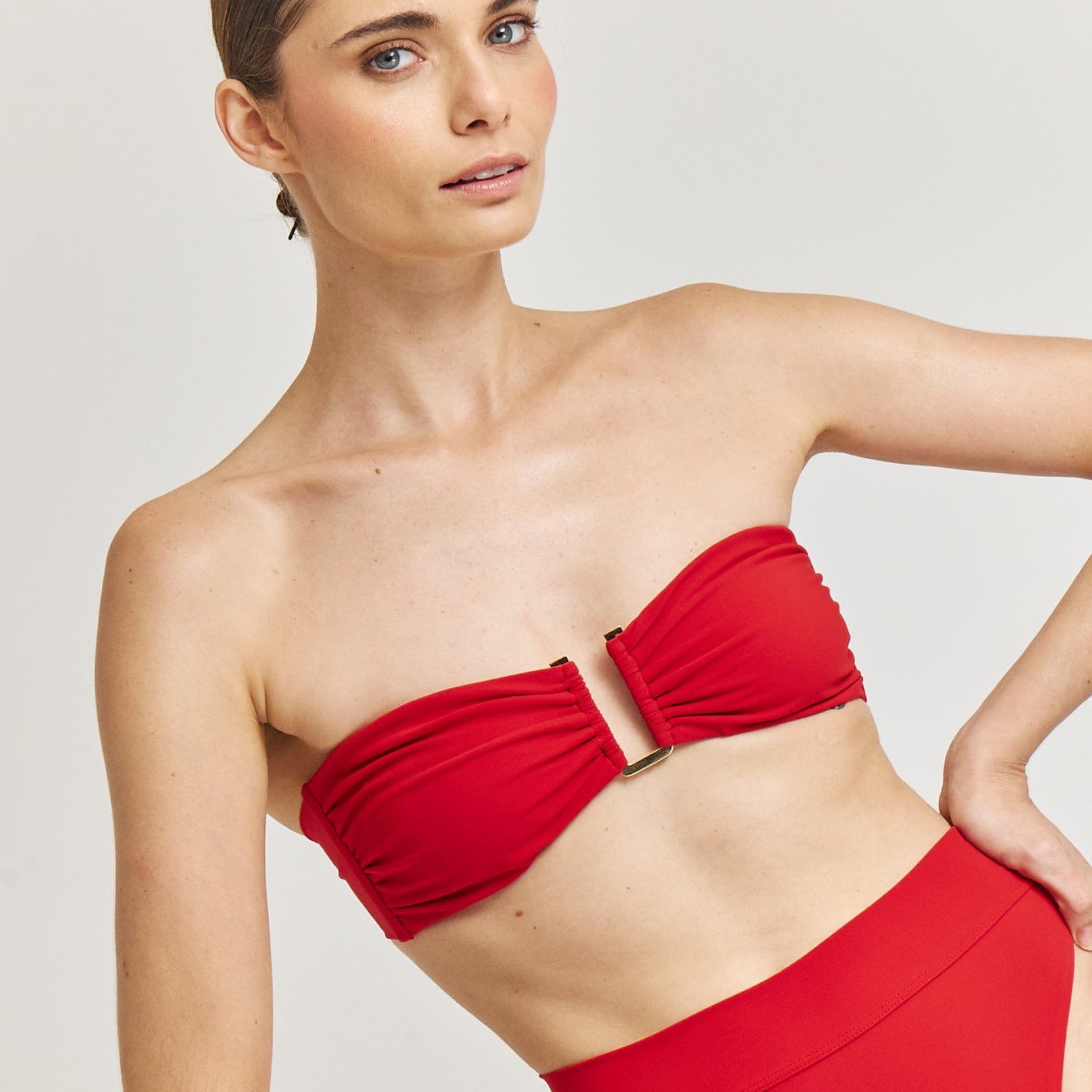 . BIKINI TOP LISO S BANDEAU TOP CLASSIC RED