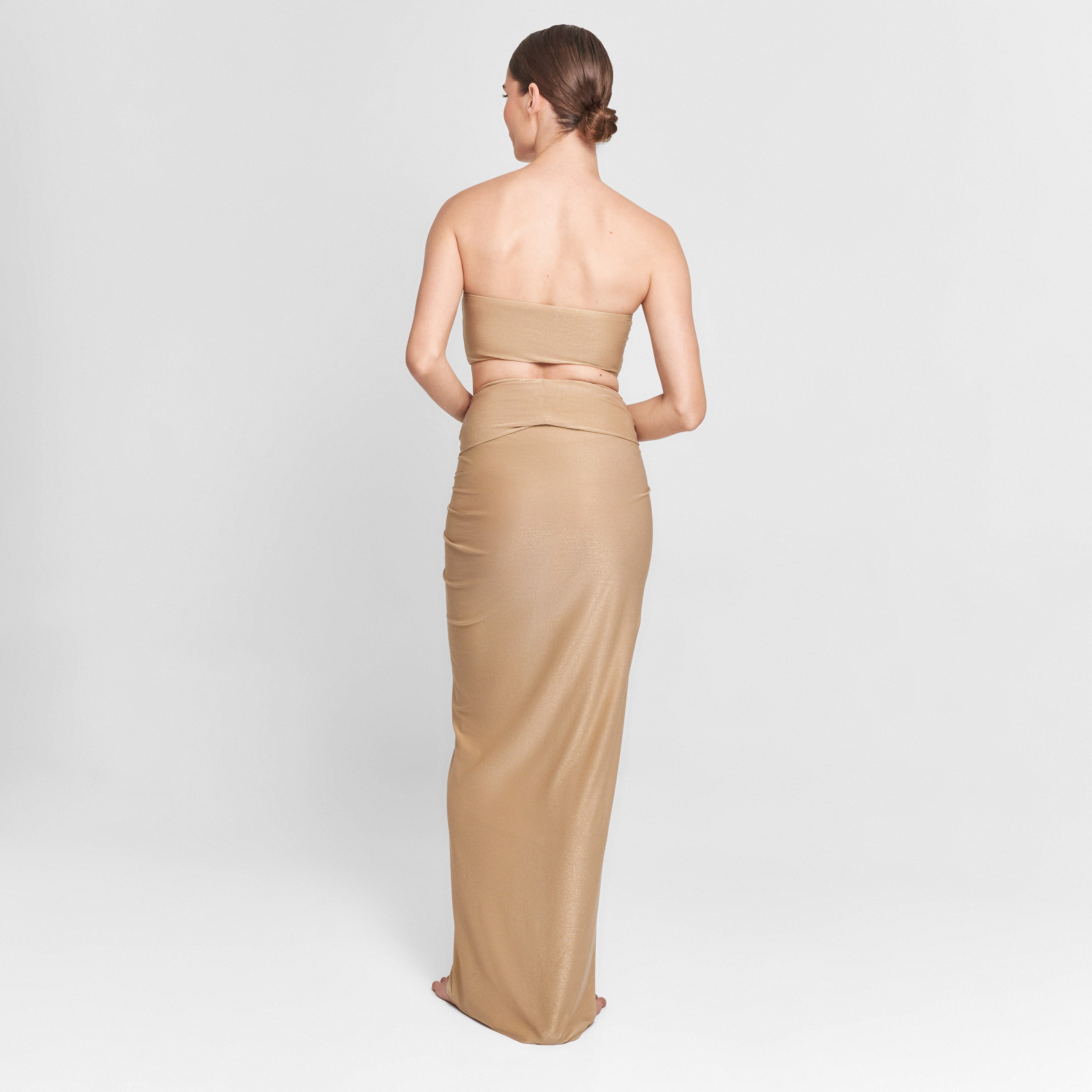 . BLOUSE 24 BANDEAU POLYAMIDE & METALLIC FIBER DOREE