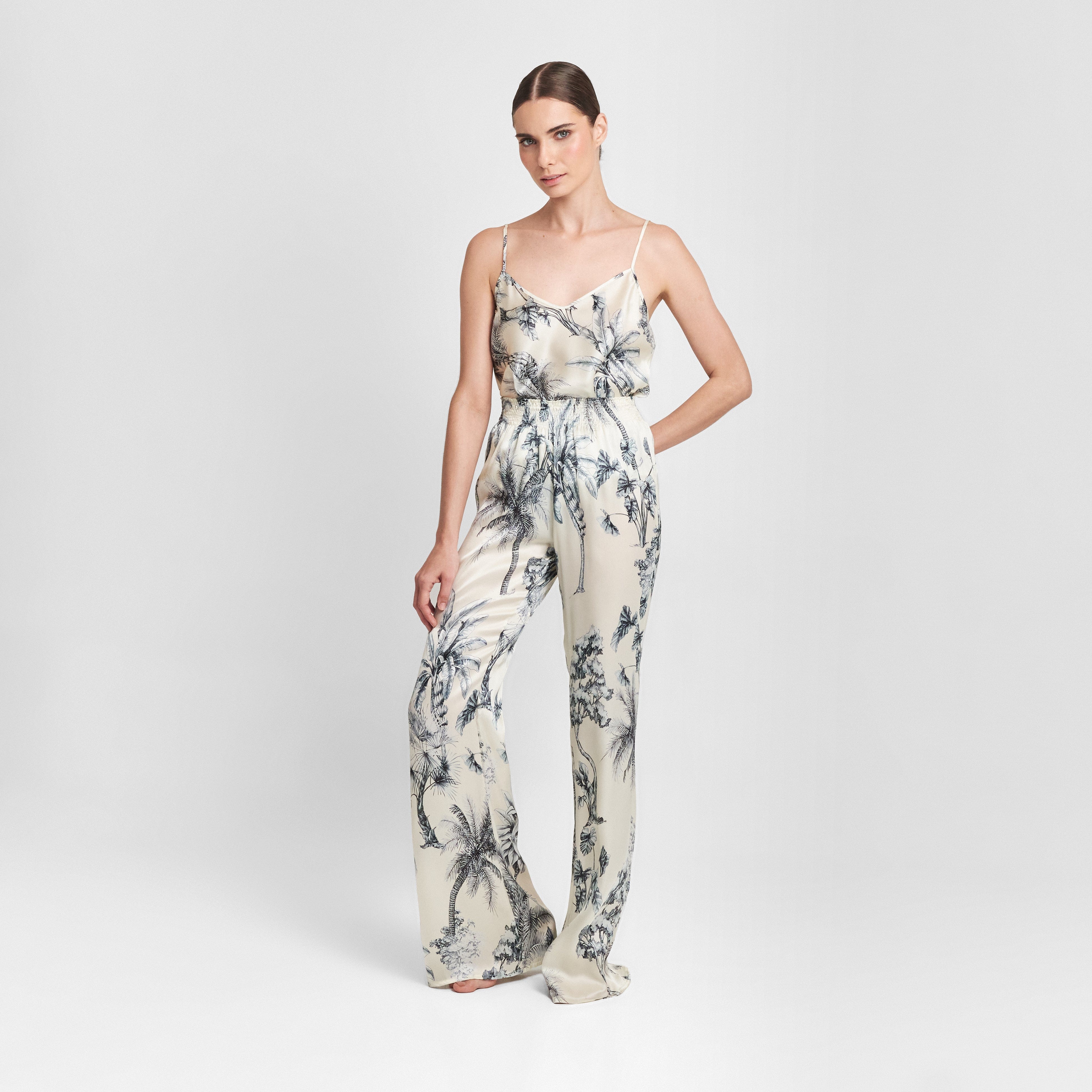 . BLOUSE 24 TANK TOP 100% SILK GRASSE BLEUE