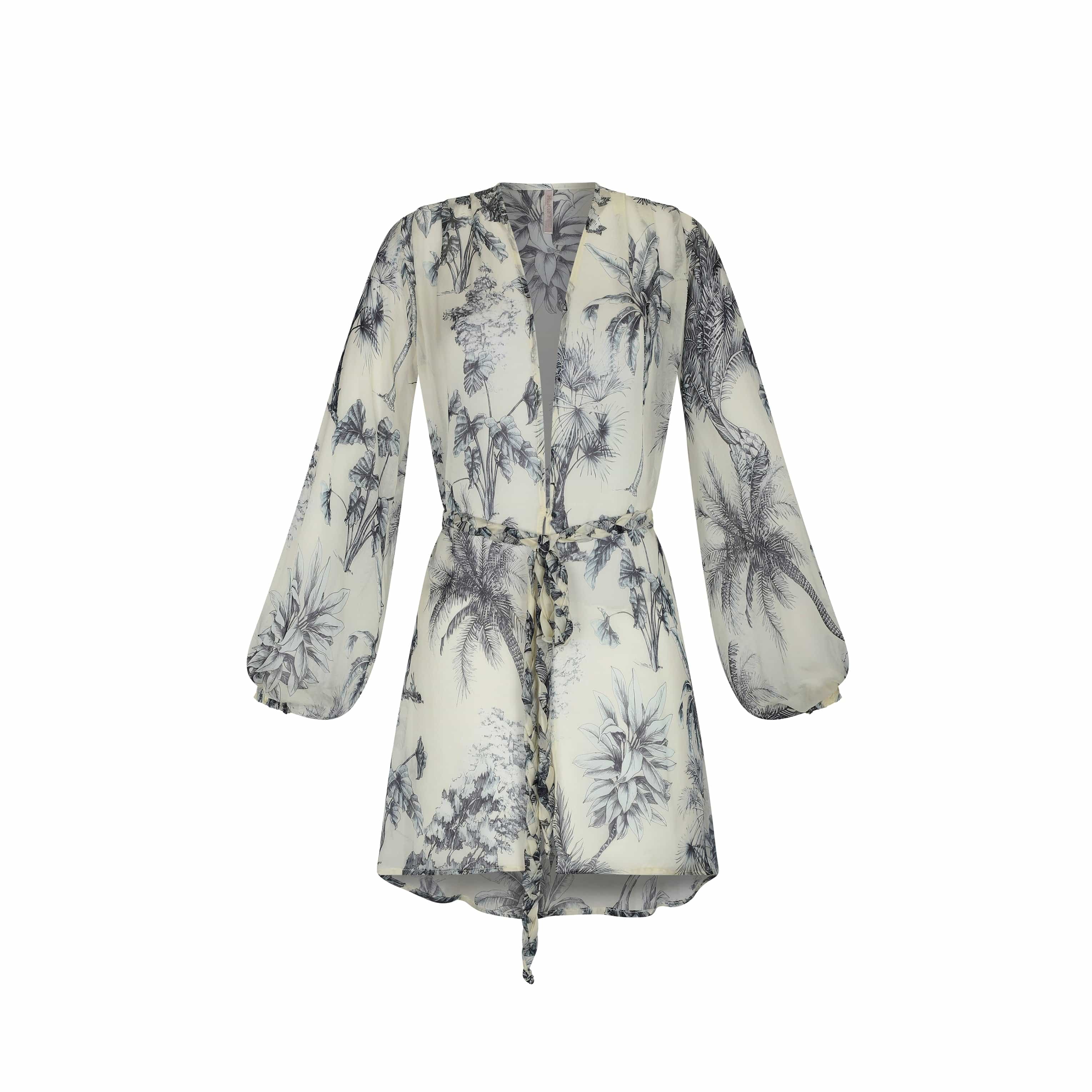 . BLOUSE 24 XL BLOUSE 100% SILK CHIFFON GRASSE BLEUE