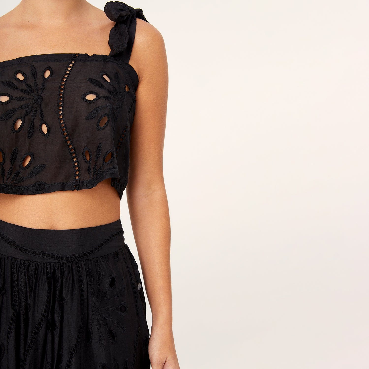 . BLOUSE 25 CROP TOP COTTON SILK EBANO 402