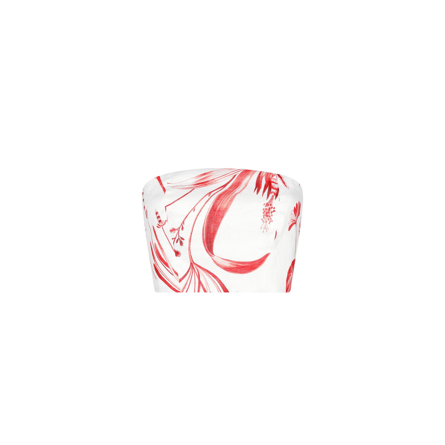 . BLOUSE 26 Bustier 100% Linen Rouge 412