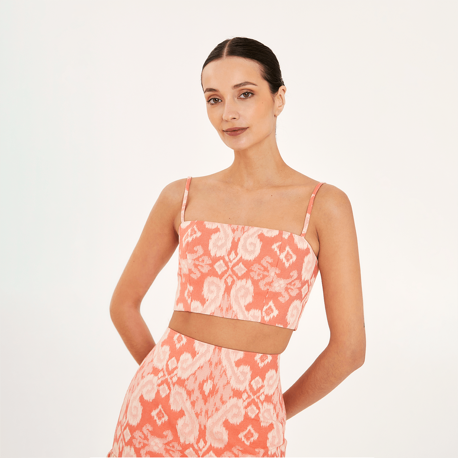 . BLOUSE 26 BUSTIER TOP 100% COTTON ORANGERS 438