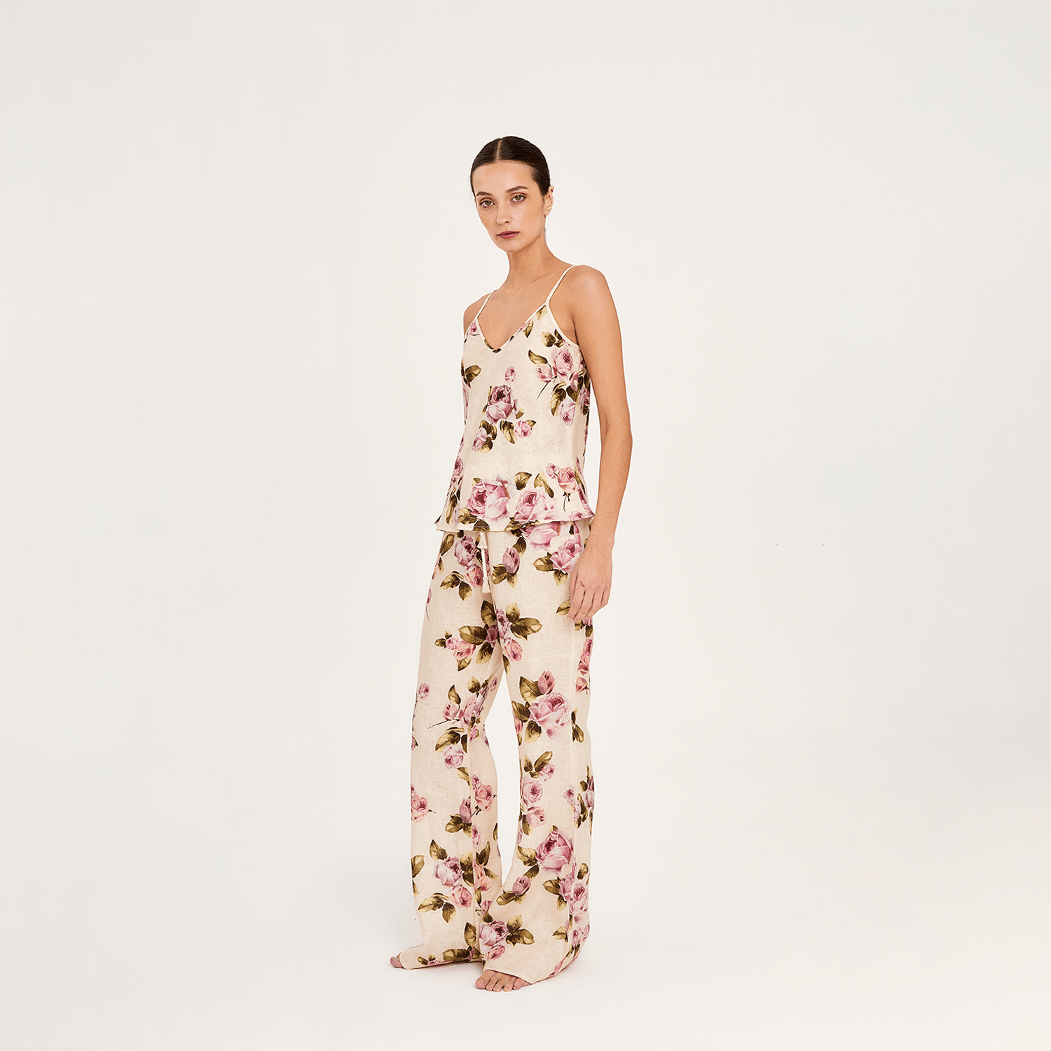 . BLOUSE 26 CAMISOLE 100% LINEN ROSE 421