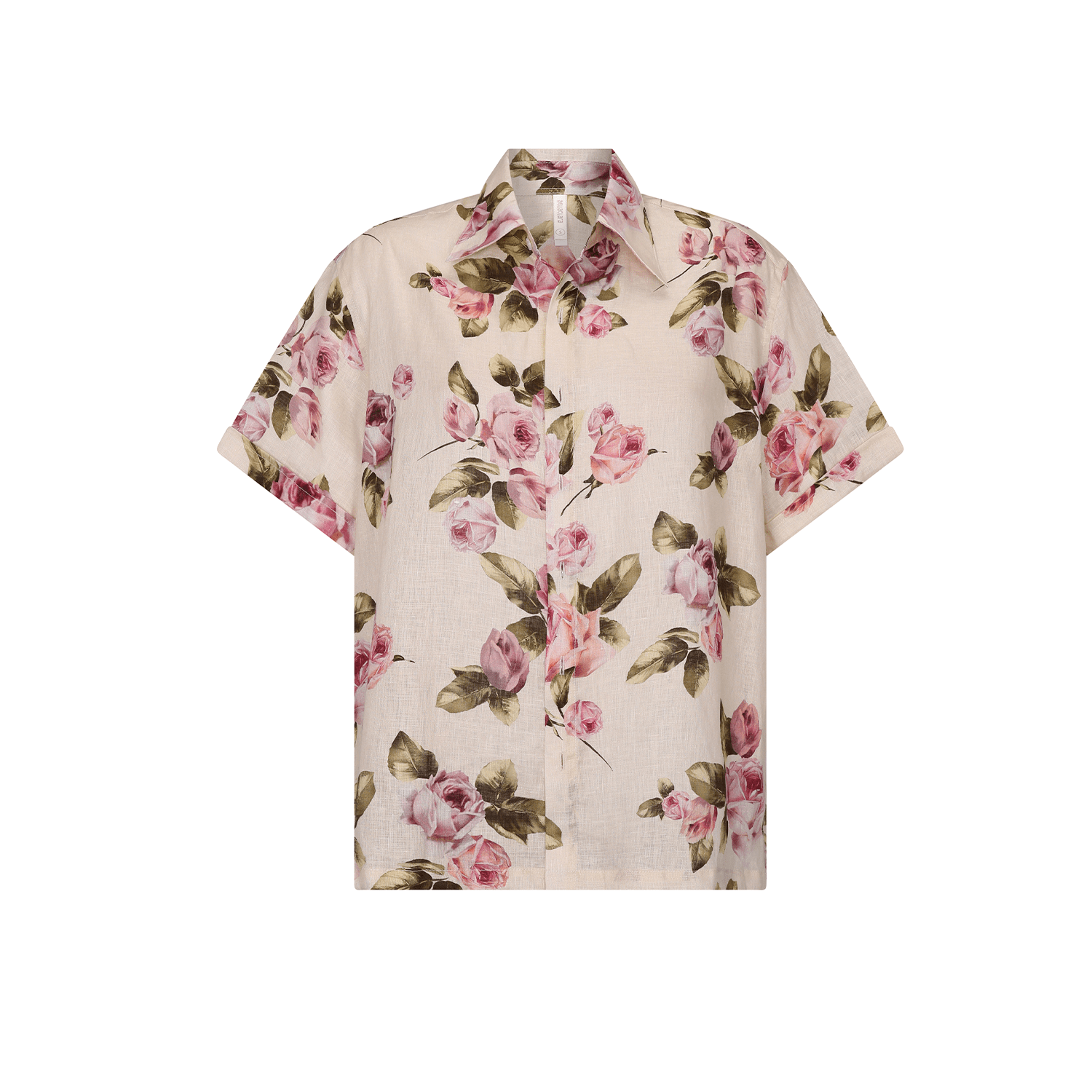 . BLOUSE 26 MENS SHIRT 100% LINEN ROSE 551