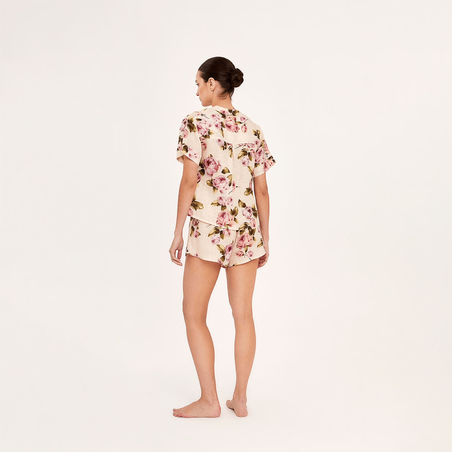 . BLOUSE 26 SHIRT 100% LINEN ROSE 414