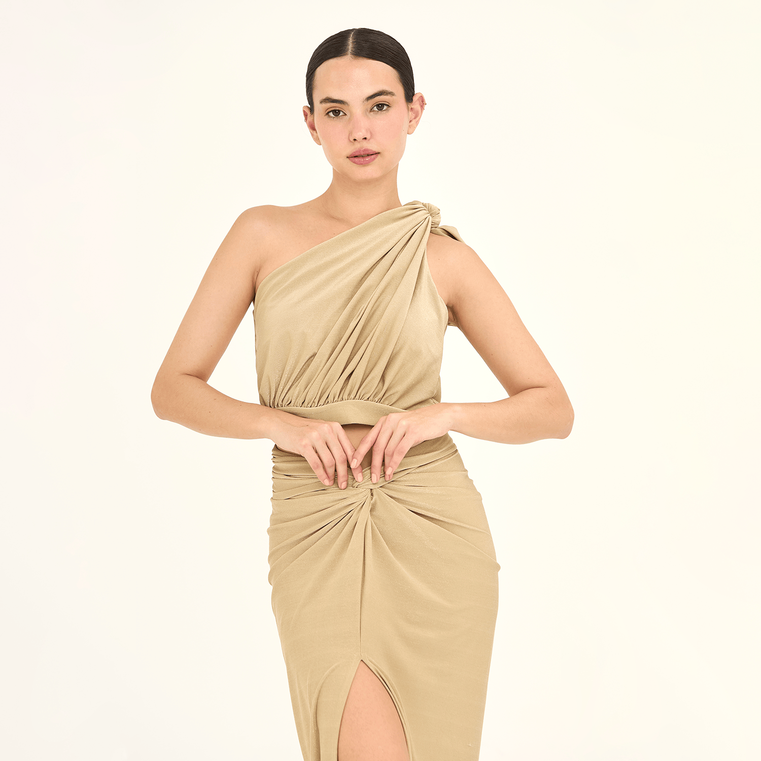 Doree Aguaclara | Doree - Set One Shoulder Blouse & Long Skirt