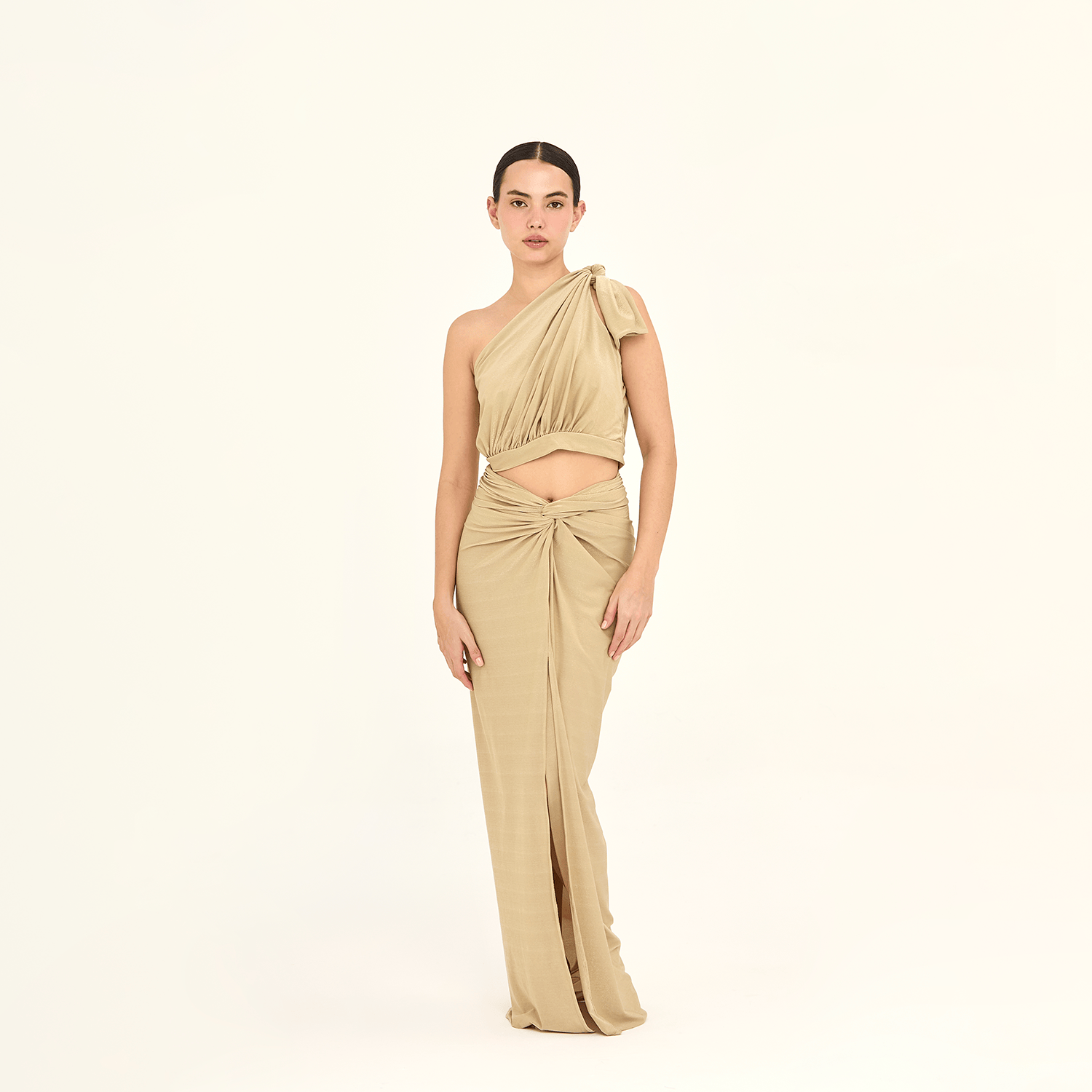 Doree Aguaclara | Doree - Set One Shoulder Blouse & Long Skirt