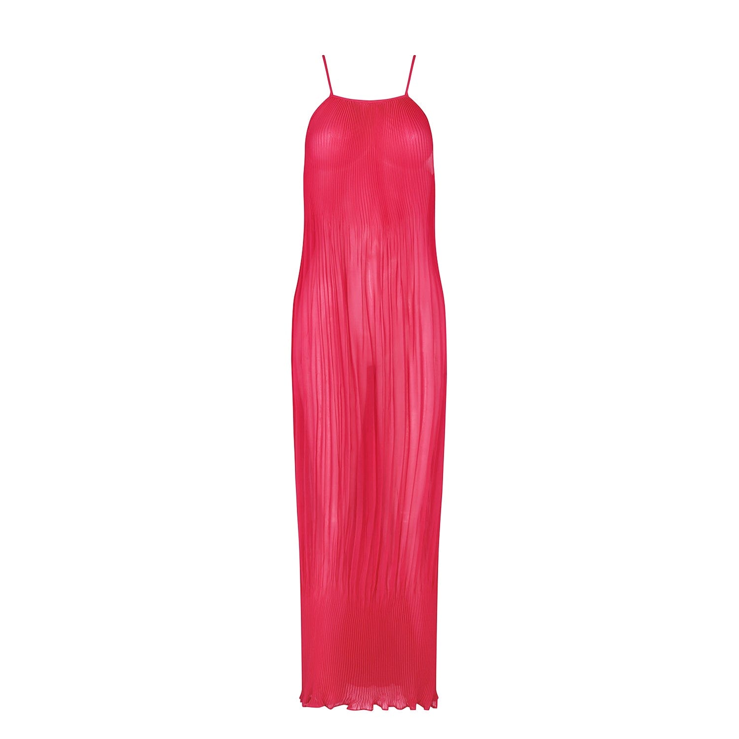 . DRESS 24 MAXI DRESS 100% POLYESTER FUCHSIA