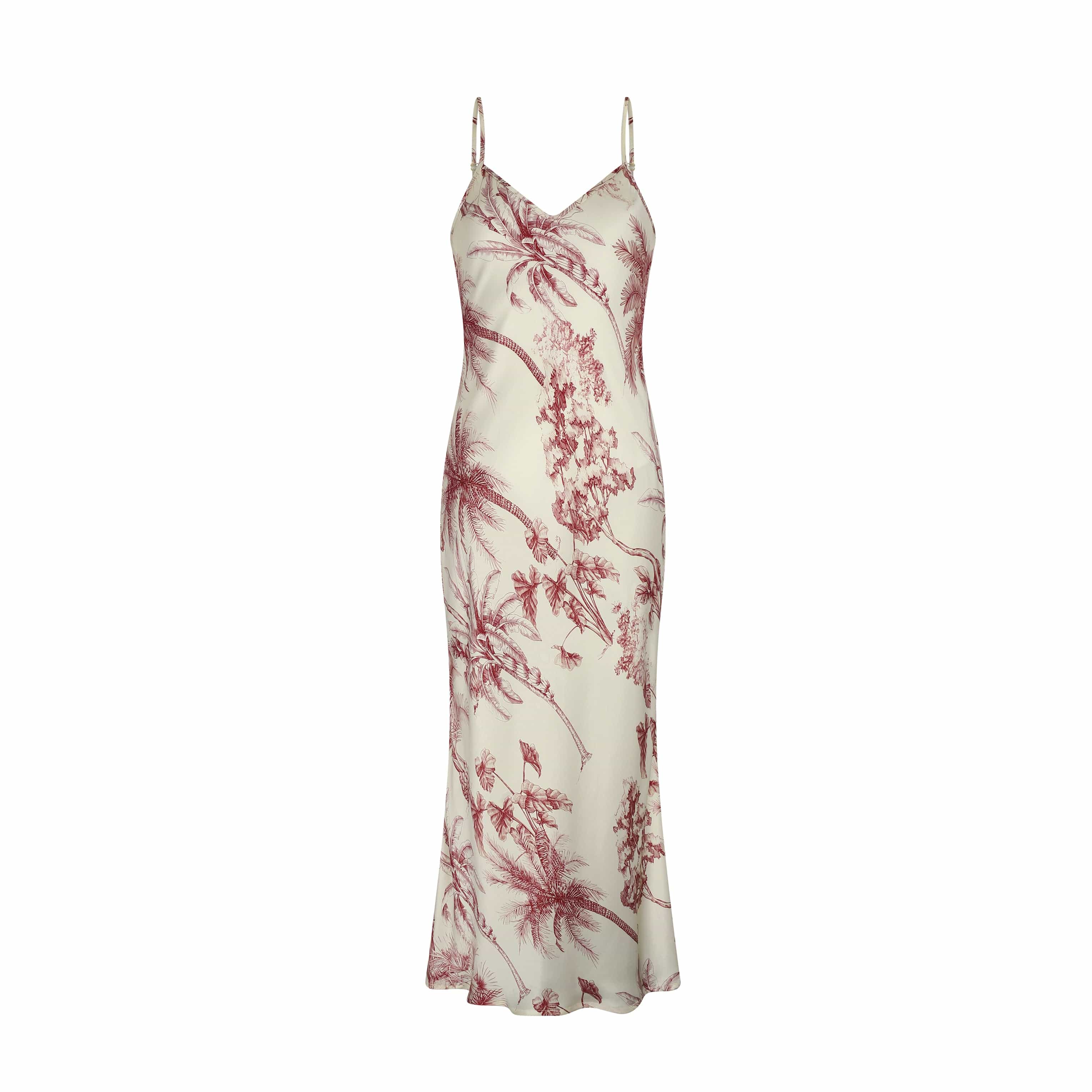 . DRESS 24 S MIDI SLIP DRESS 100% SILK PROVENCE