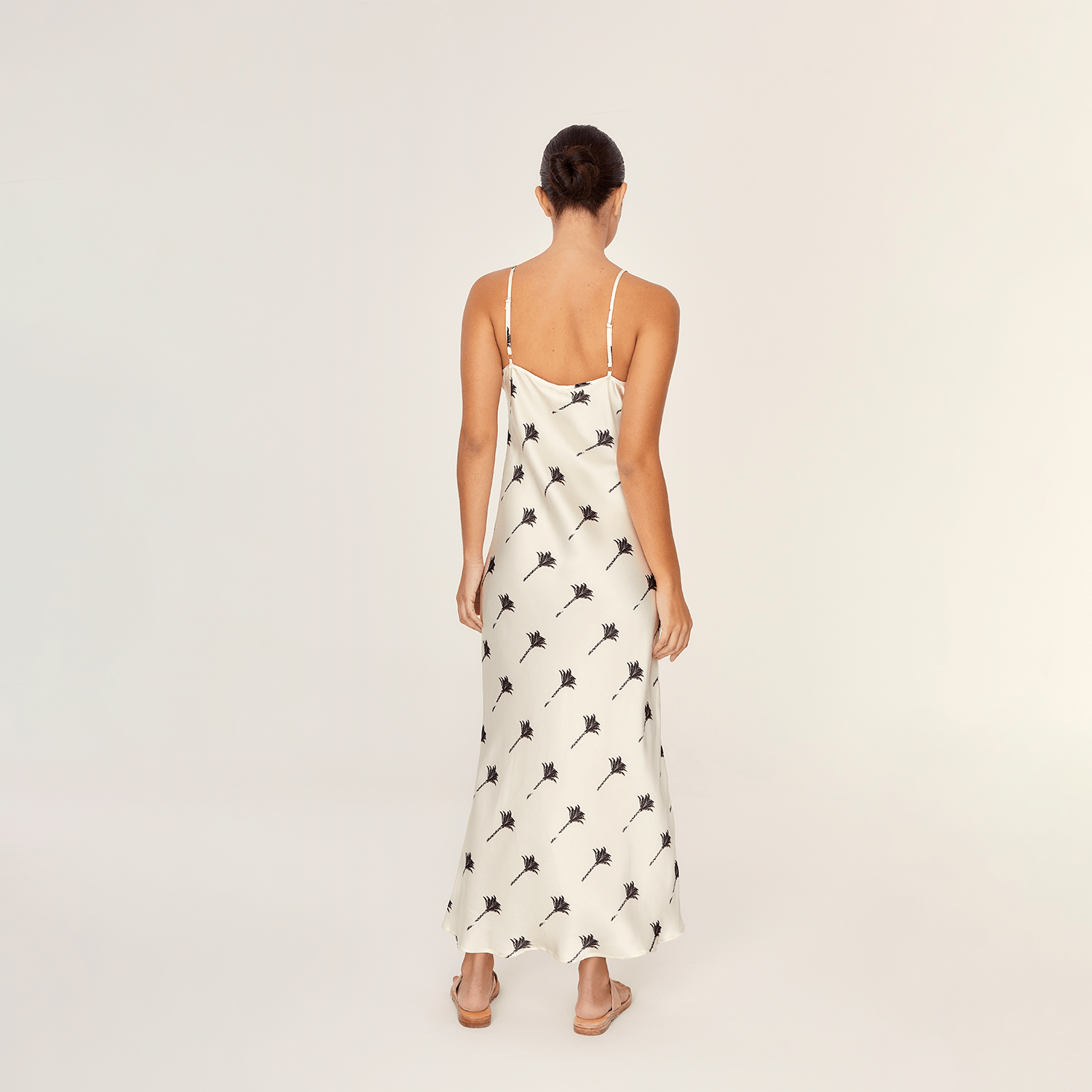 . DRESS 25 MIDI SLIP DRESS 100% SILK THE PALMS 297A