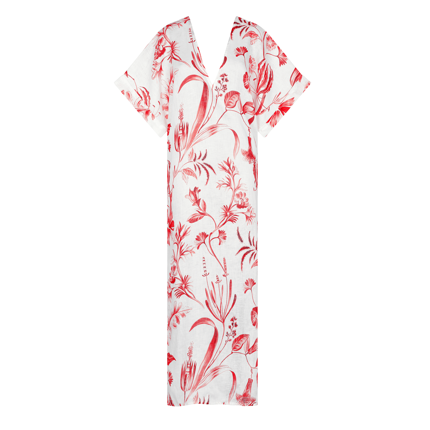 . DRESS 26 LONG TUNIC 100% LINEN ROUGE 390