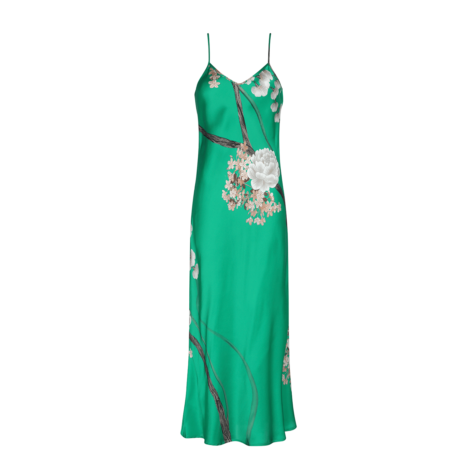 . DRESS 26 MIDI SLIP DRESS 100% SILK CHIFF JADE 297