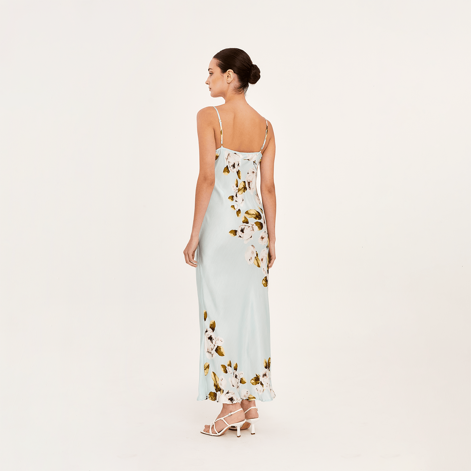 . DRESS 26 MIDI SLIP DRESS 100% SILK JARDINS 297 S