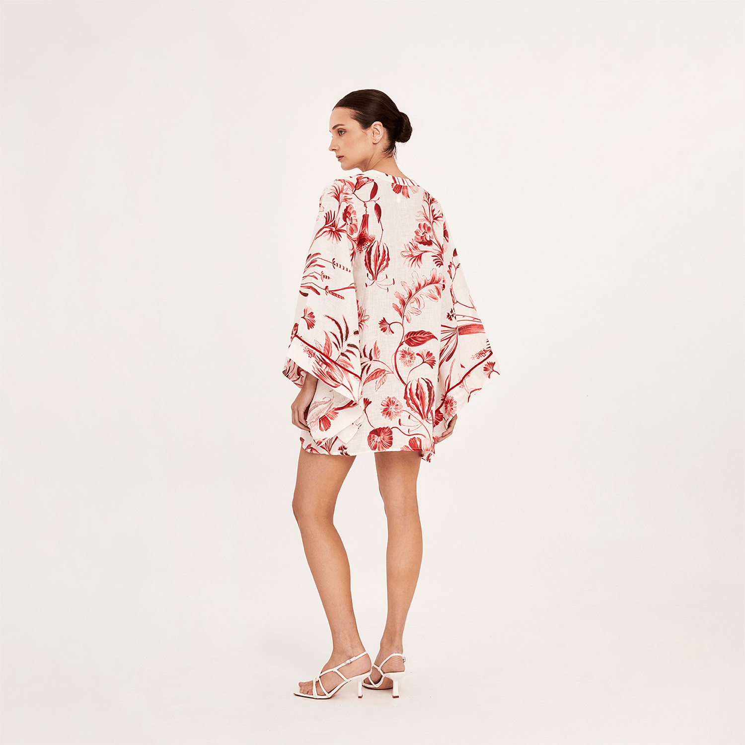 . DRESS 26 MINI DRESS 100% LINEN ROUGE 213A