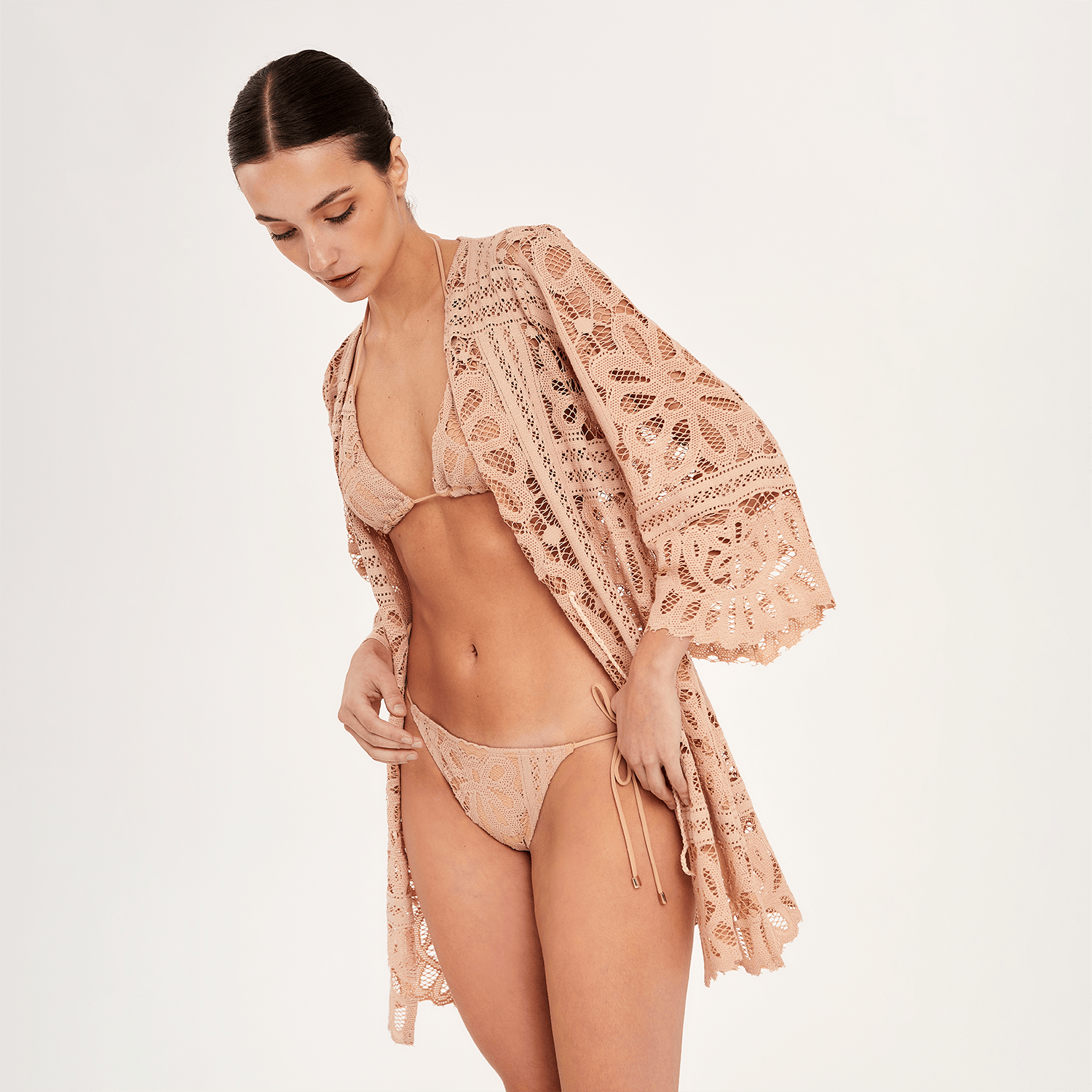 . DRESS 26 OPEN DRESS COTTON PA SAND 288