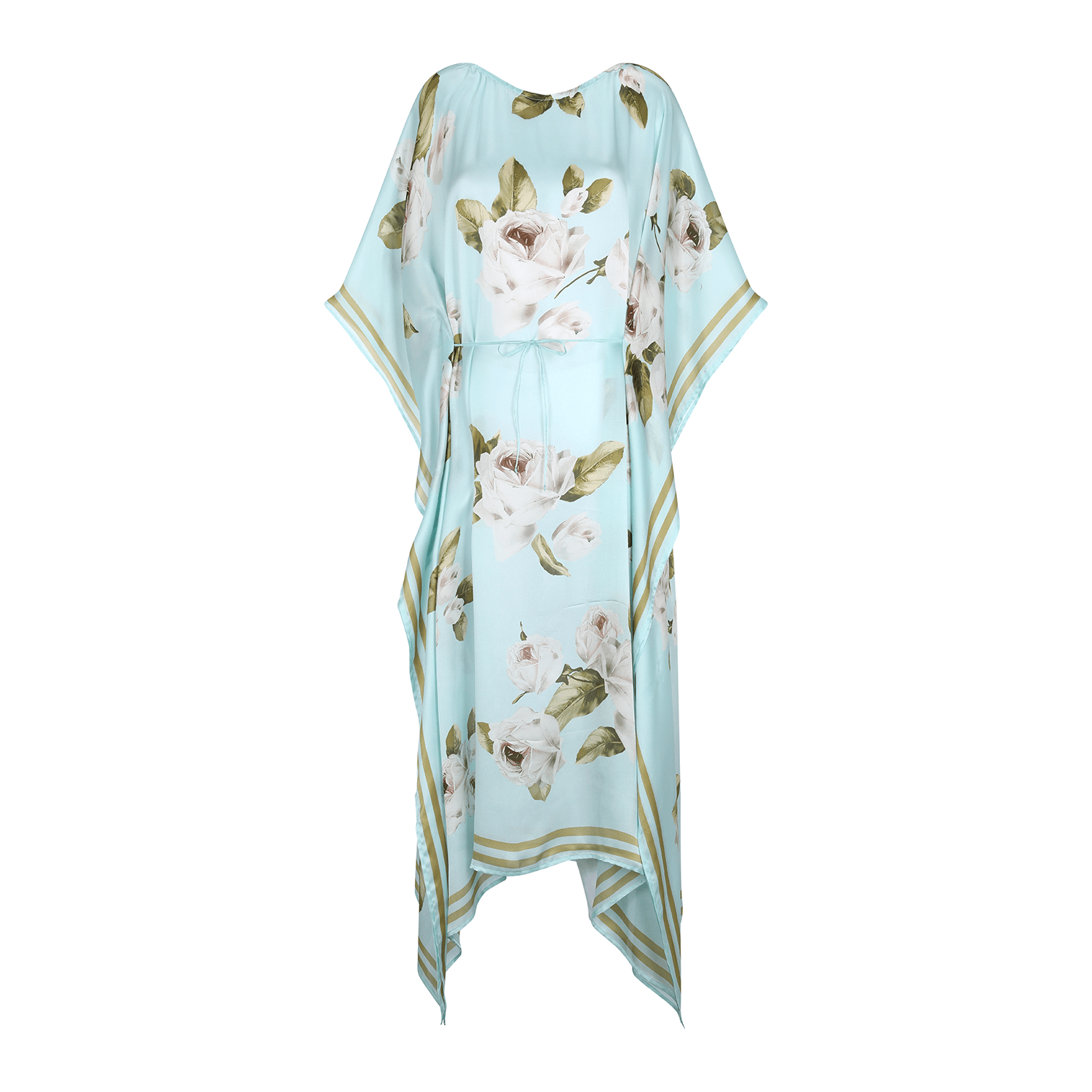 . DRESS 26 U LONG KAFTAN 100% SILK JARDINS 398A