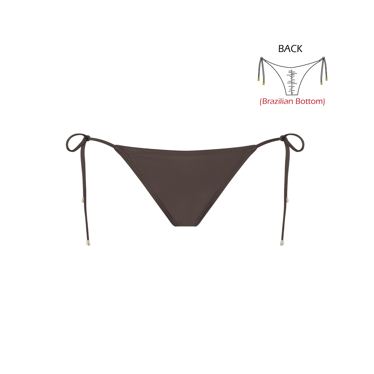 GOLDEN CARAVAN BIKINI BOTTOM 27 Aguaclara | Side Tie Brazilian Bikini Bottom Golden Caravan