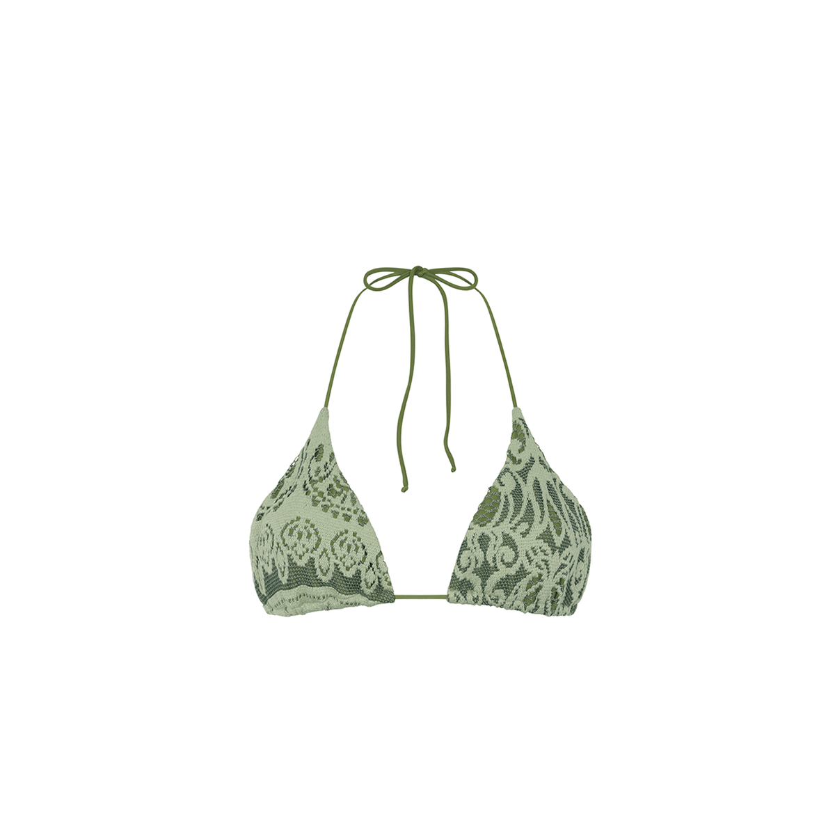 GREEN LOTUS BIKINI TOP 27 Aguaclara | Triangule Bikini Top Green Lotus