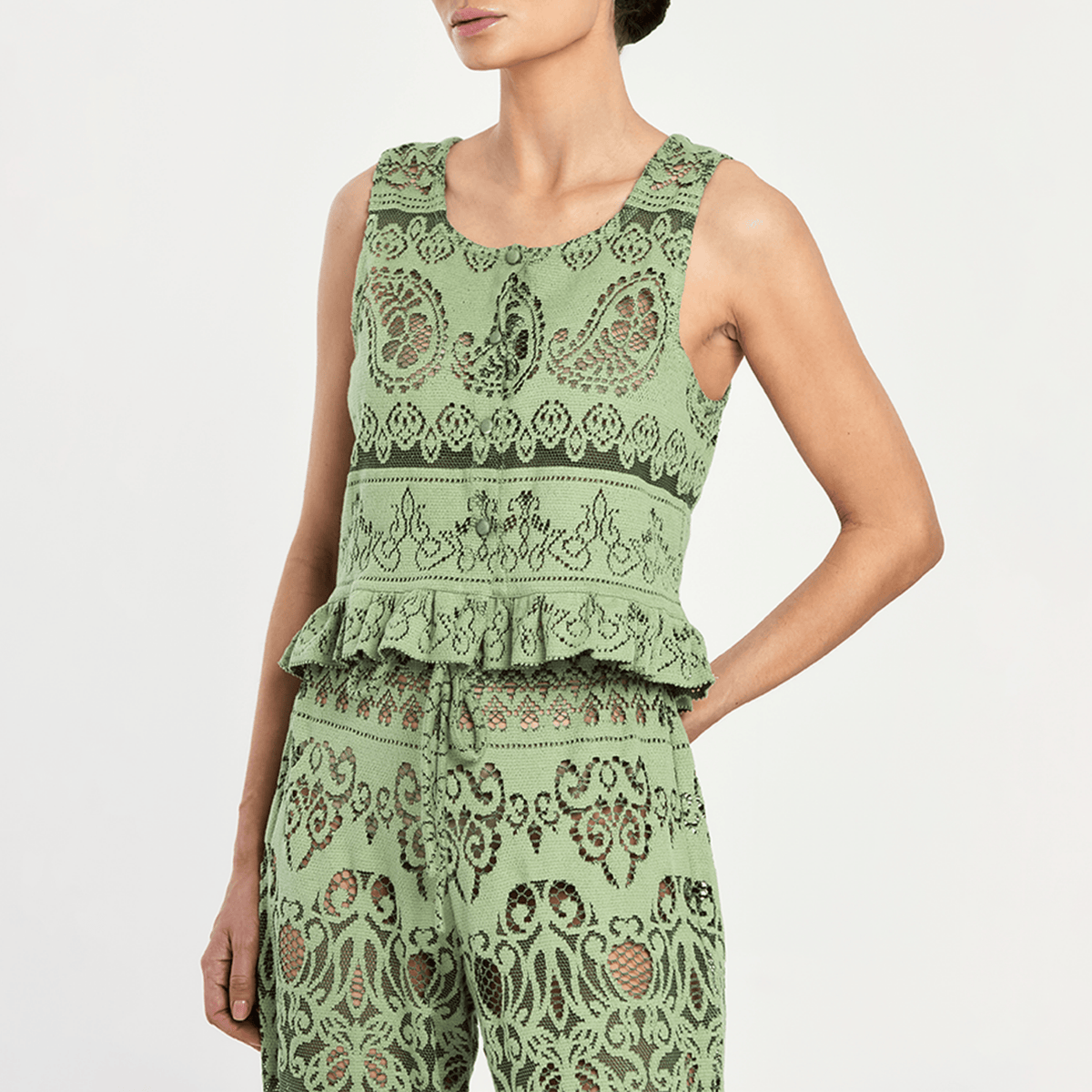 GREEN LOTUS BLOUSE 27 Aguaclara | Blouse Green Lotus