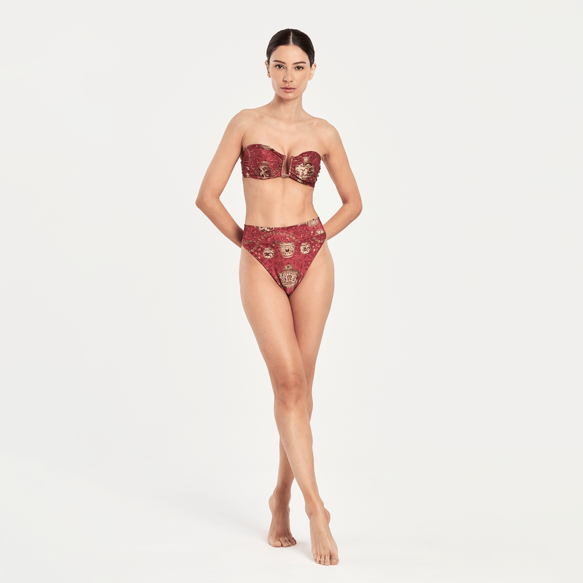 IMPERIAL RED BIKINI BOTTOM 27 Aguaclara | High Rise Bikini Bottom Imperial Red