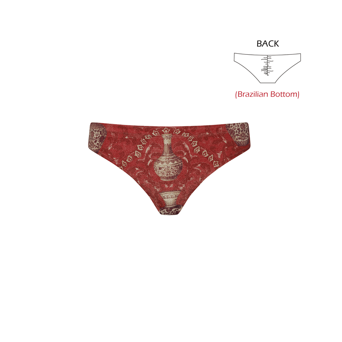 IMPERIAL RED BIKINI BOTTOM 27 Aguaclara | Hipster Bikini Bottom Imperial Red