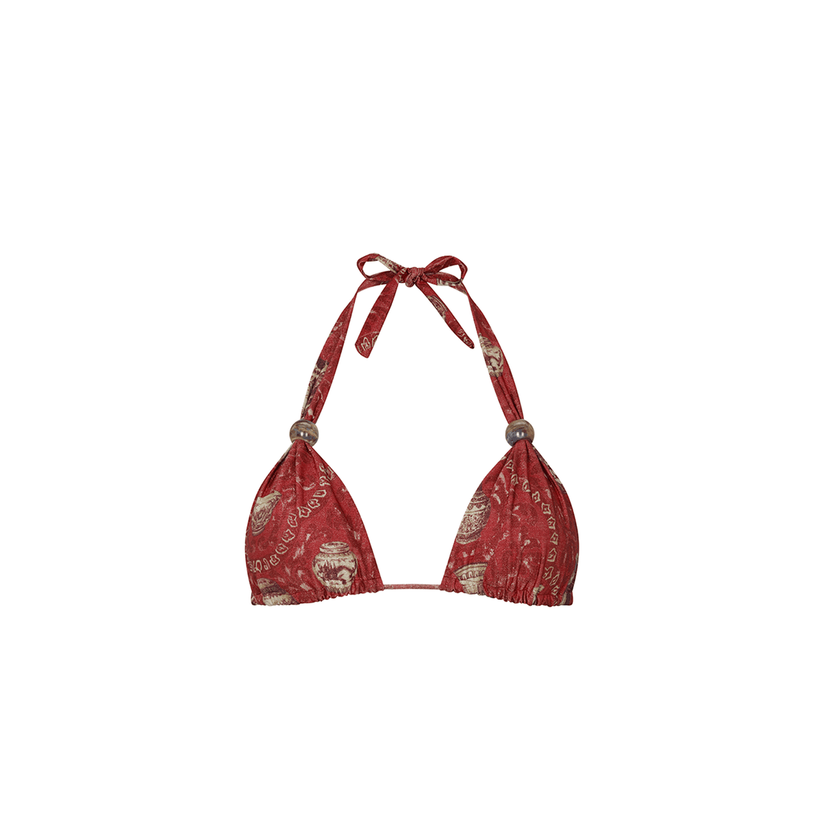 IMPERIAL RED BIKINI TOP 27 Aguaclara | Triangle Halter Bikini Top Imperial Red