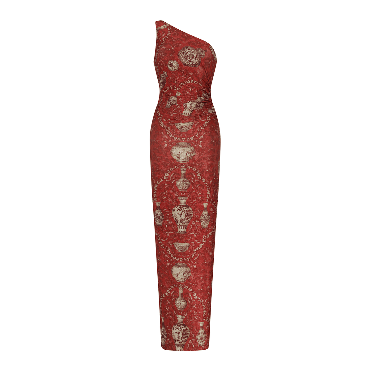 IMPERIAL RED DRESS 27 Aguaclara | One Shoulder Long Dress Imperial Red