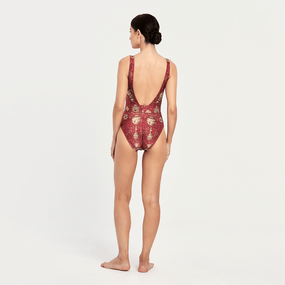 IMPERIAL RED ONE PIECE 27 Aguaclara | Classic Belted One Piece Imperial Red