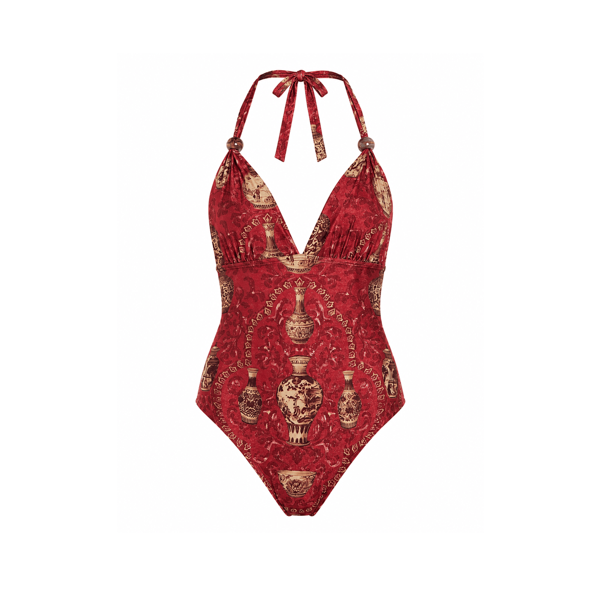 IMPERIAL RED ONE PIECE 27 Aguaclara | Halter Tie One Piece Imperial Red