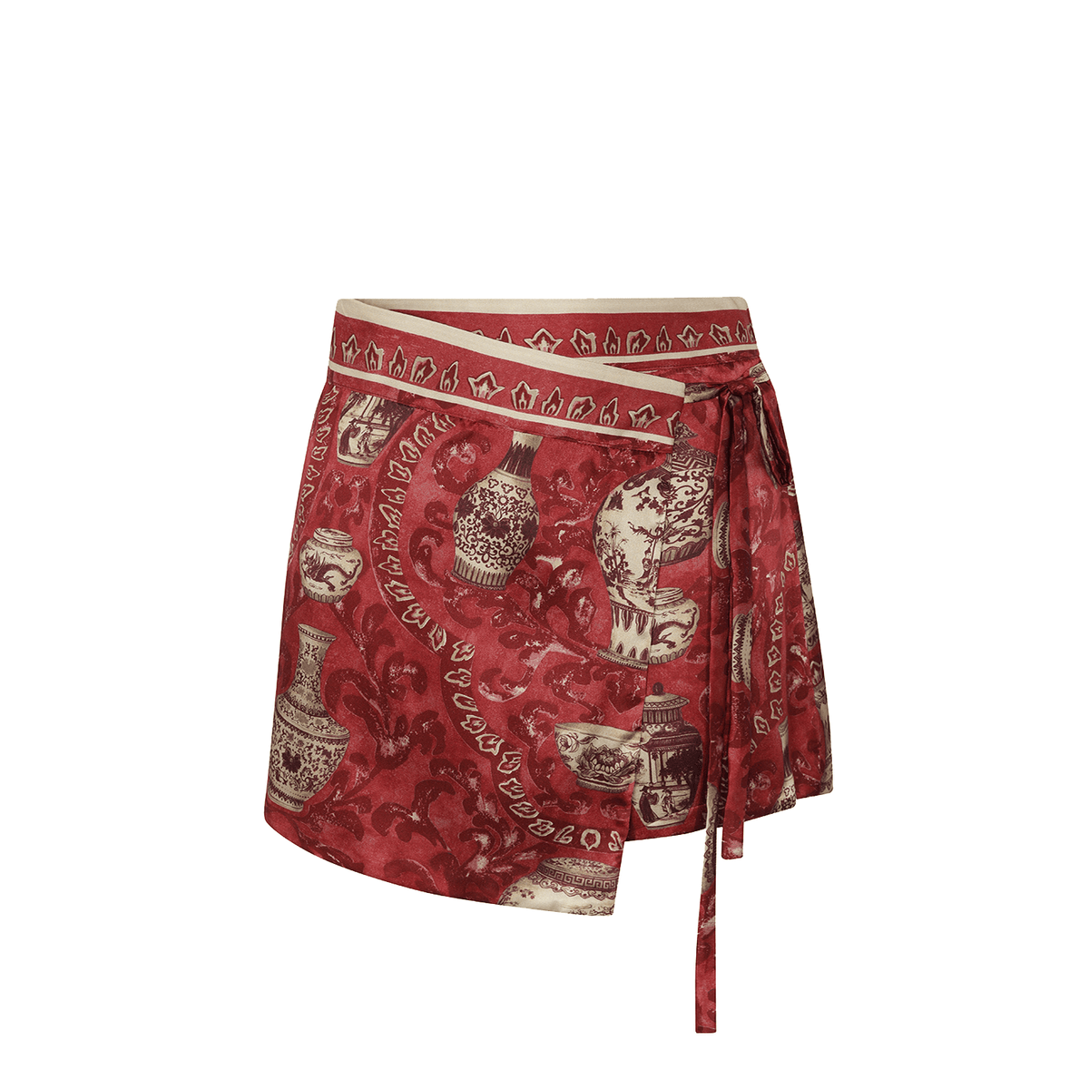 IMPERIAL RED SKIRT 27 Mini Wrap Skirt