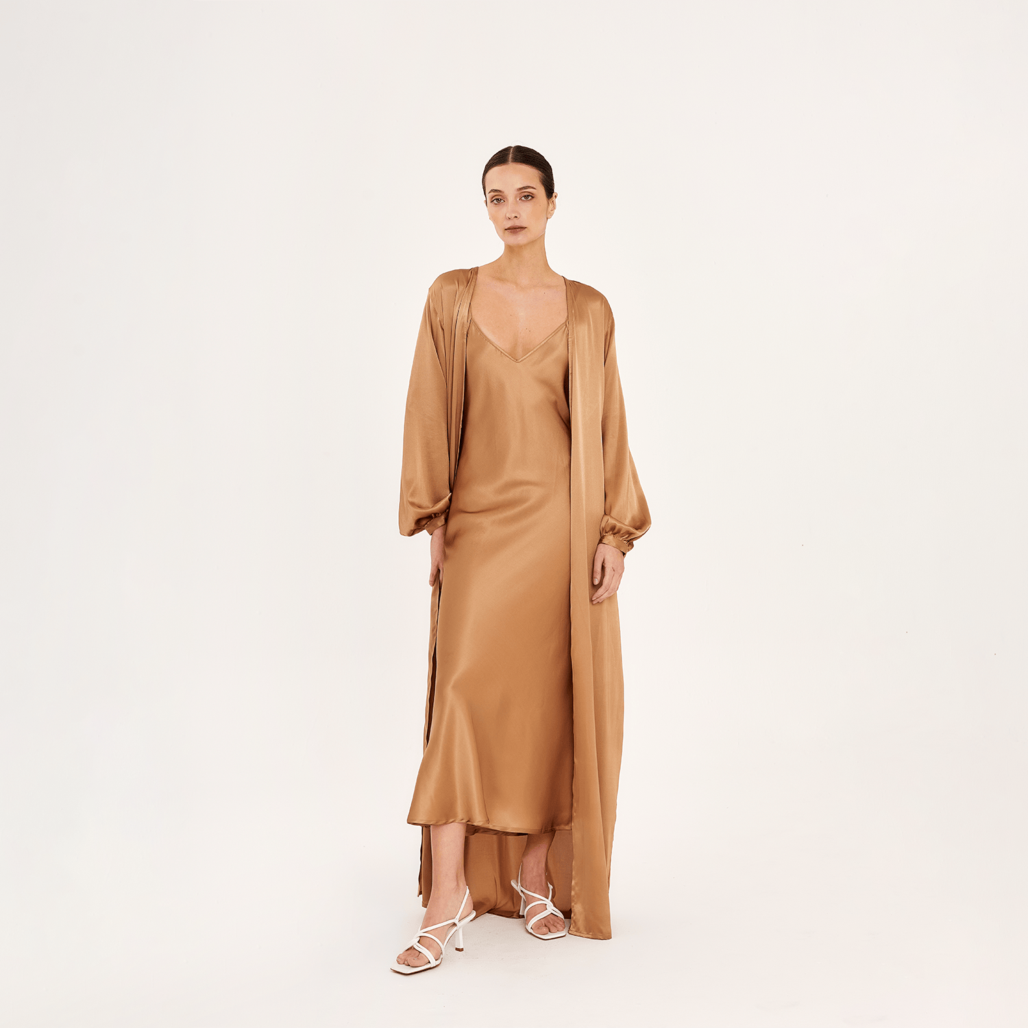 La Dune Aguaclara | La Dune - Set Long Cape & Midi Slip Dress