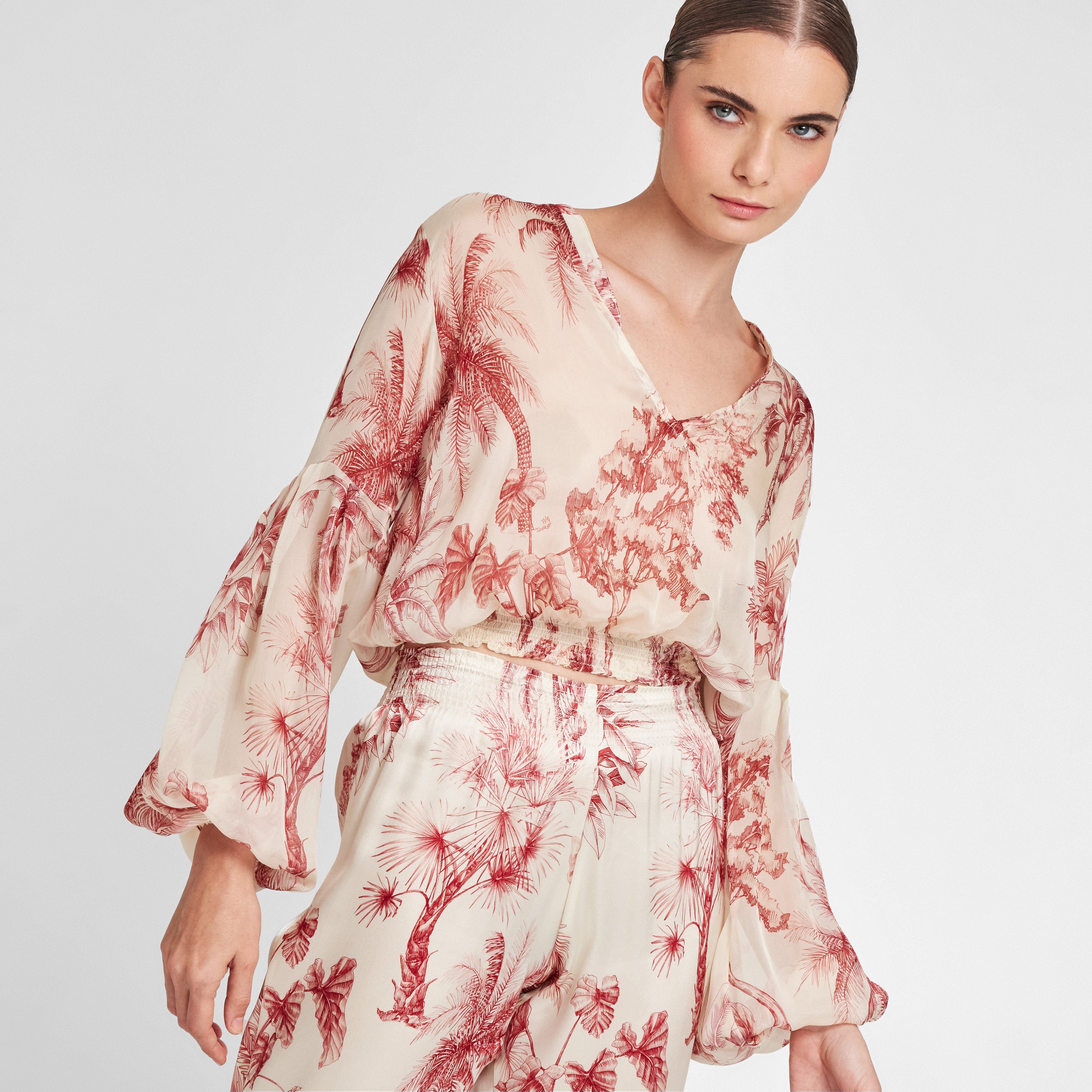 . PANTS 24 PANTS 100% SILK PROVENCE