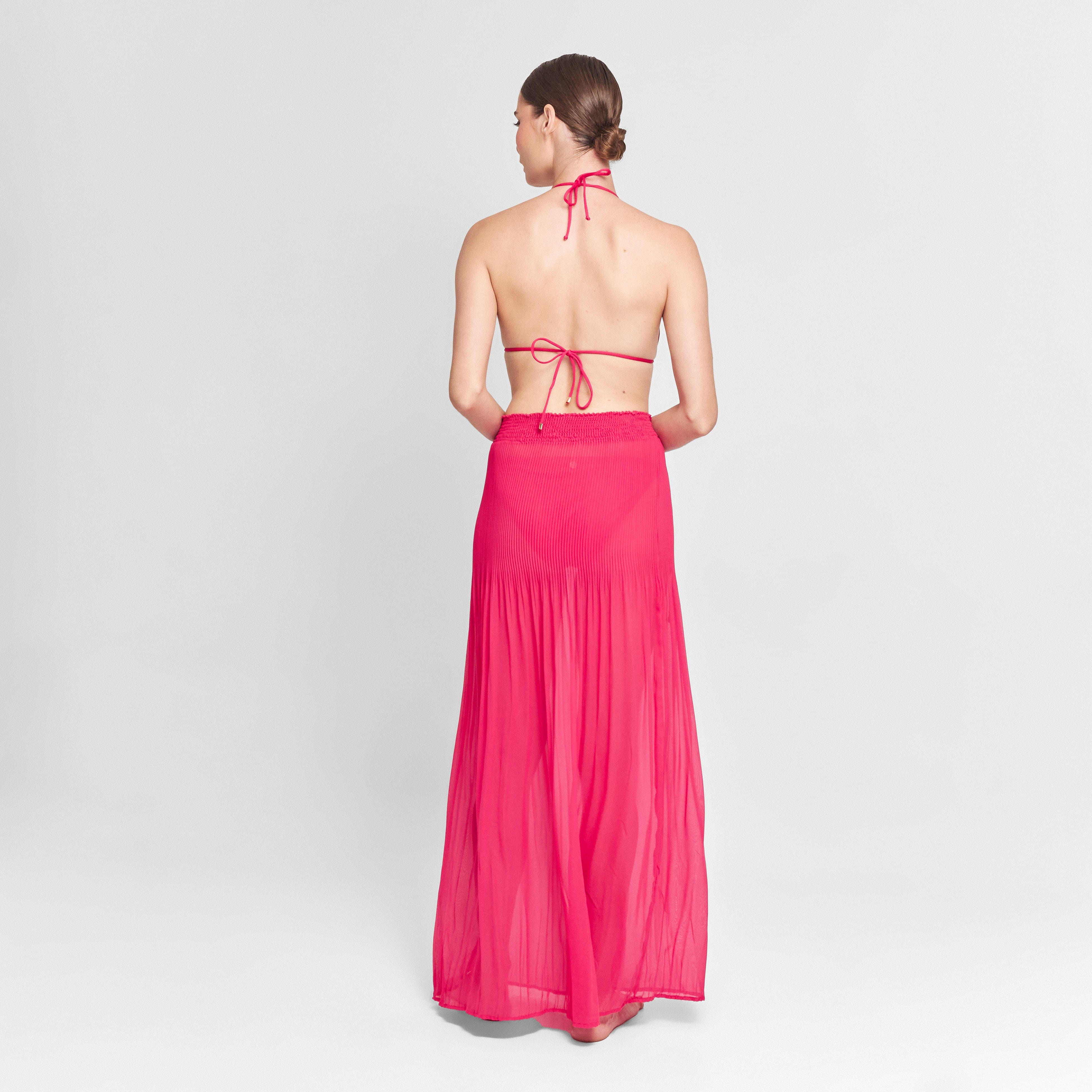 . SKIRT 24 MAXI SKIRT 100% POLYESTER FUCHSIA