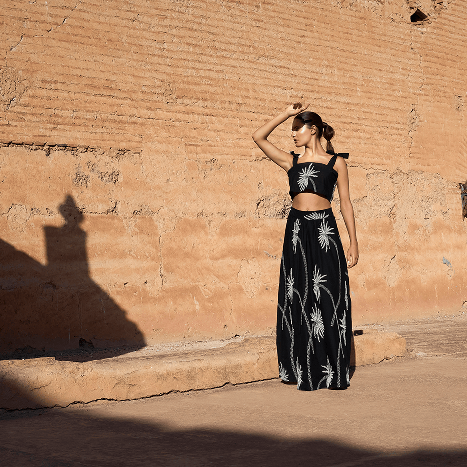 . SKIRT 26 MAXI SKIRT 100% COTTON SAGO PALM 528